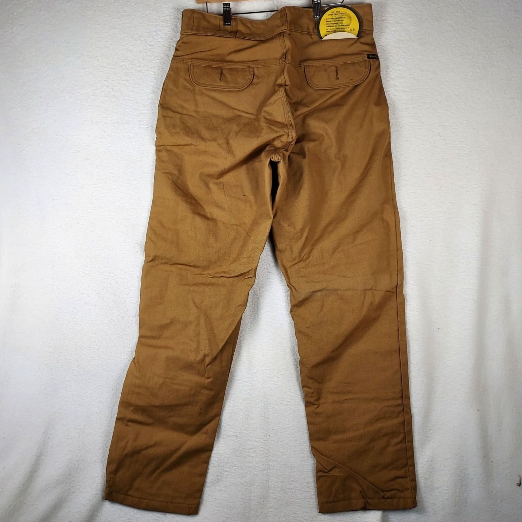 Vintage Black Sheep Pants Brown Flannel Lined Size 36 NWT Regular Straight Pockets 31 Inseam Winter Fall Spring Snow Pants Mens Size US 36 / EU 52 - 2 Thumbnail