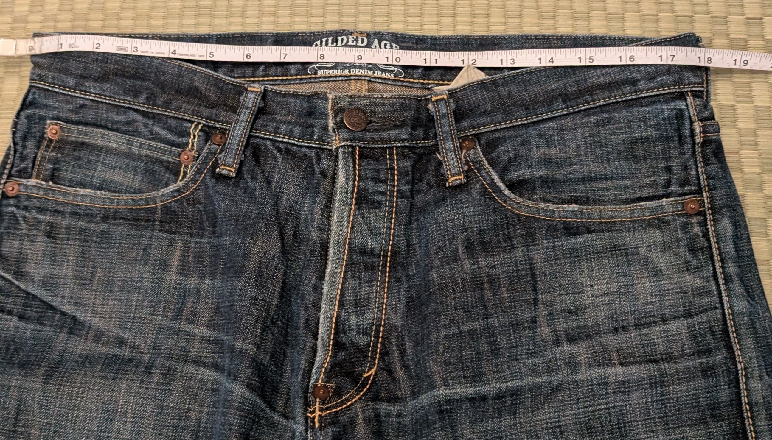 Gilded Age Gilded Age Distressed Denim Jeans Straight Fit Made in USA Size US 34 / EU 50 - 8 Thumbnail