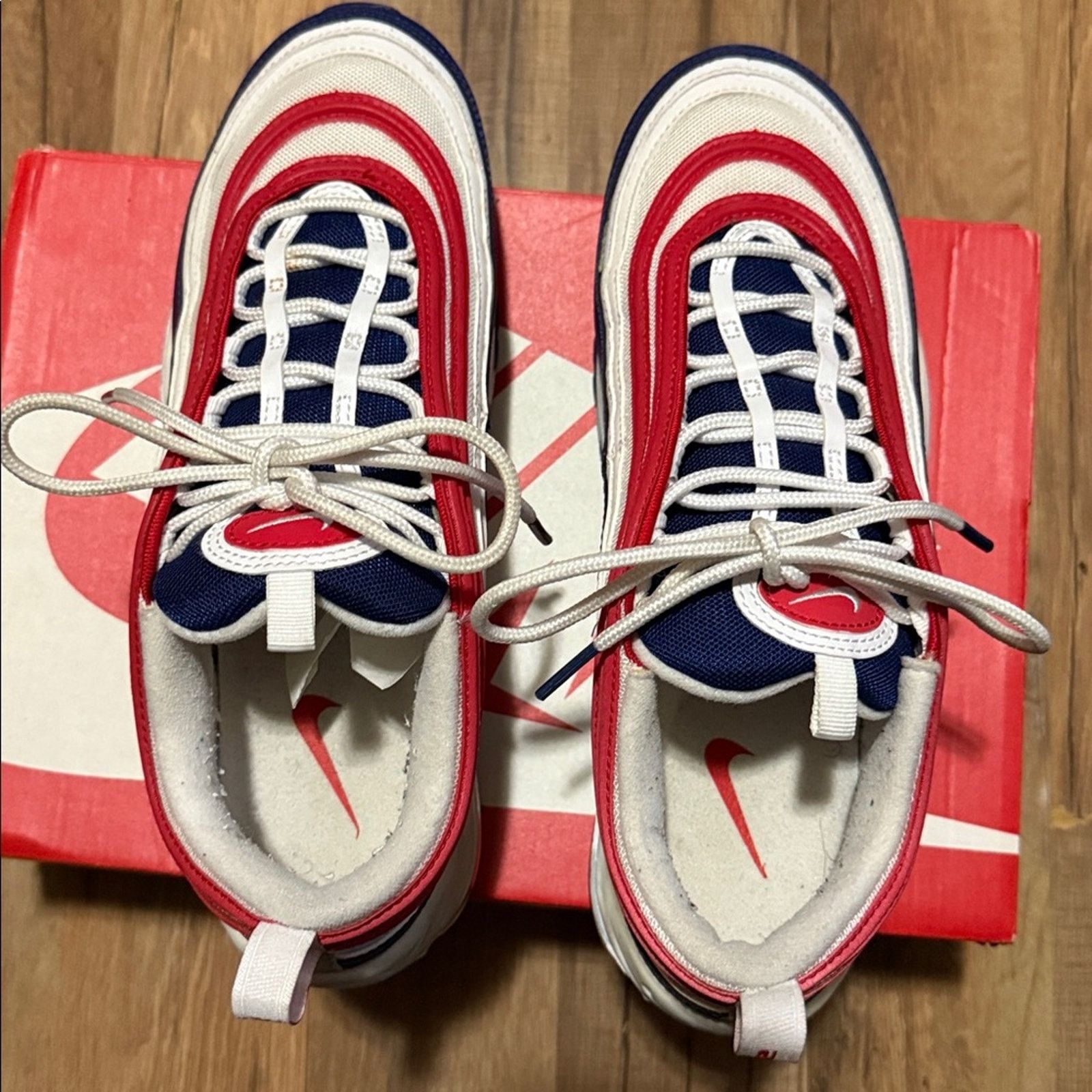 Nike Nike Air Max 97 USA White University Red Size US 9.5 / EU 42-43 - 3 Thumbnail