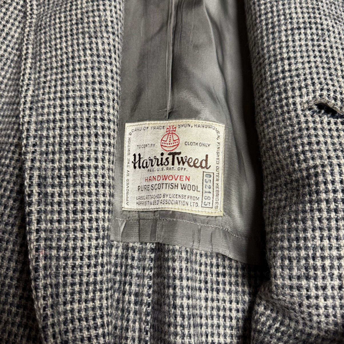 Harris Tweed VTG 1980s Issey Miyake Style Handwoven Scottish Wool Trench Size US L / EU 52-54 / 3 - 3 Thumbnail