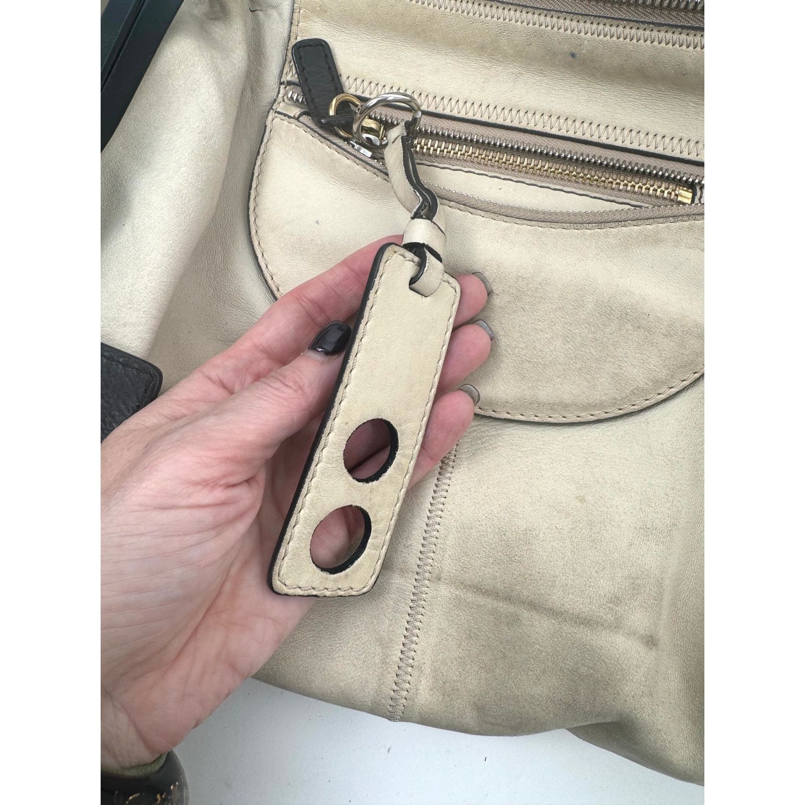 Chloe Chloe Cream Suede Leather Hobo Bag Size ONE SIZE - 8 Thumbnail