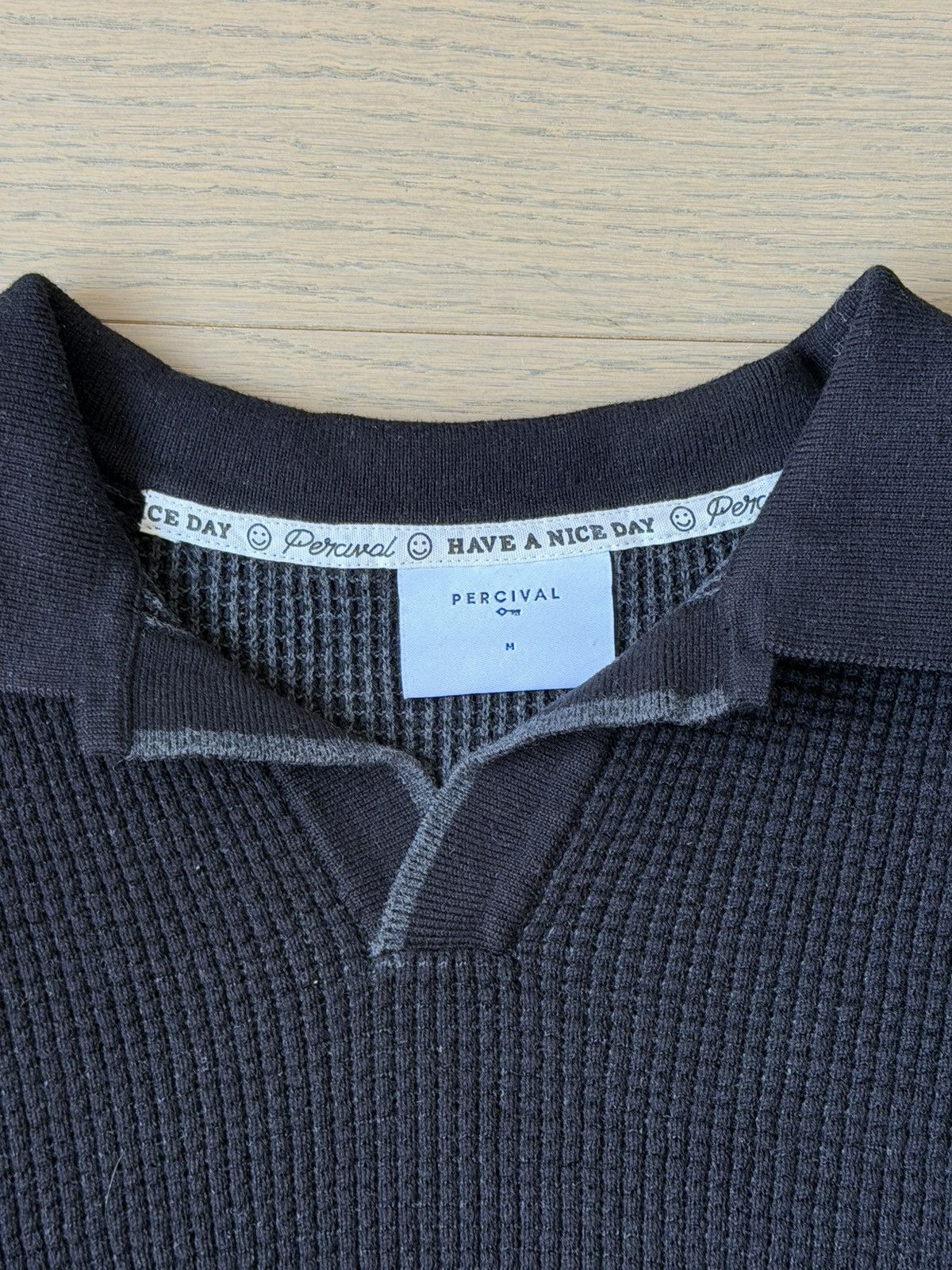 Percival Black Cotton Knit Polo Size US M / EU 48-50 / 2 - 3 Thumbnail