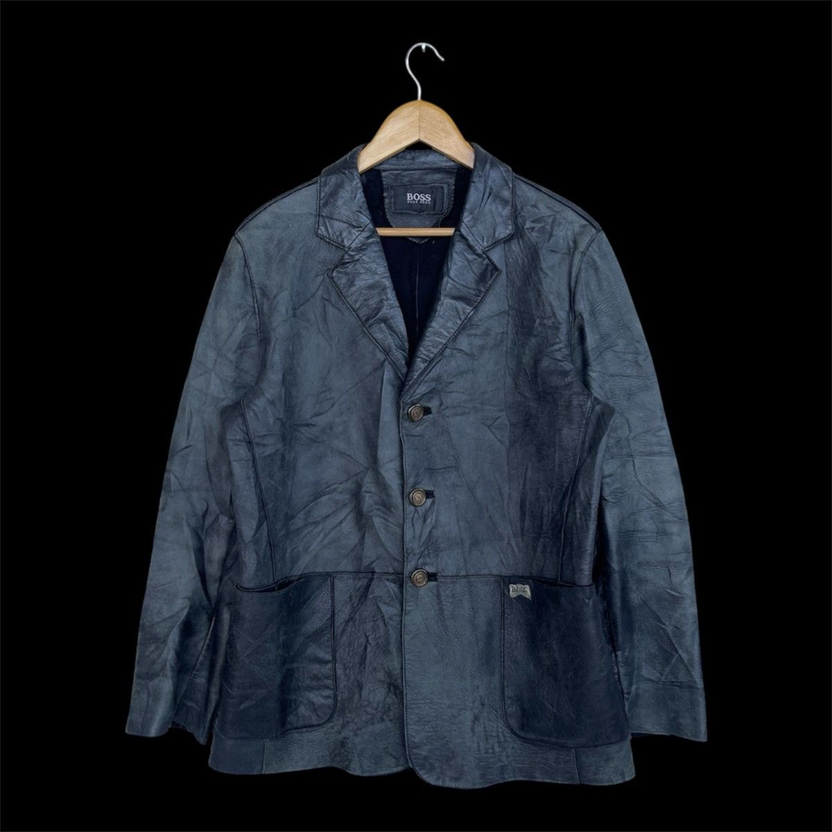 Hugo Boss Hugo Boss Calfskin Leather Blazer Chore - Natural Patina Size US M / EU 48-50 / 2 - 1 Thumbnail