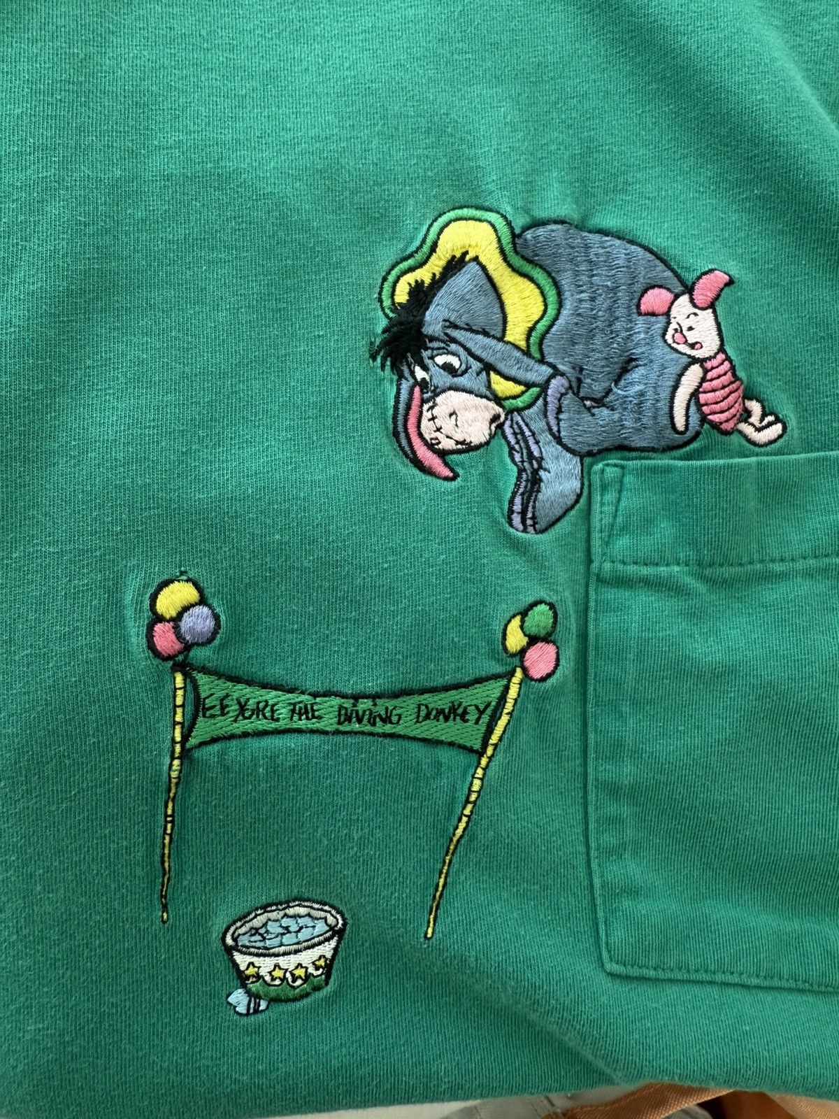 Disney Rare Vintage 90s Disney Eeyore Piglet Pooh pocket shirt Size US M / EU 48-50 / 2 - 11 Thumbnail