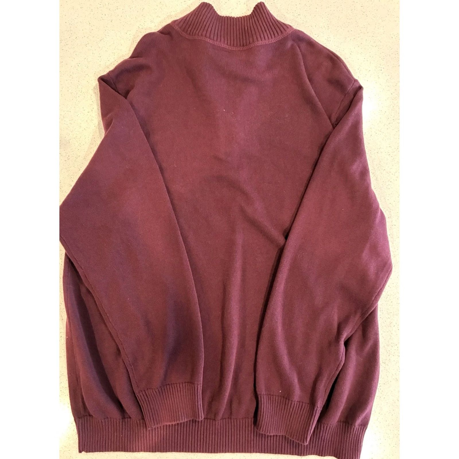 Vintage Sun River 100% Cotton Pullover XXL Quarter Zip Sweater Red Mens 2XL Kangaroo? Size US XXL / EU 58 / 5 - 7 Thumbnail