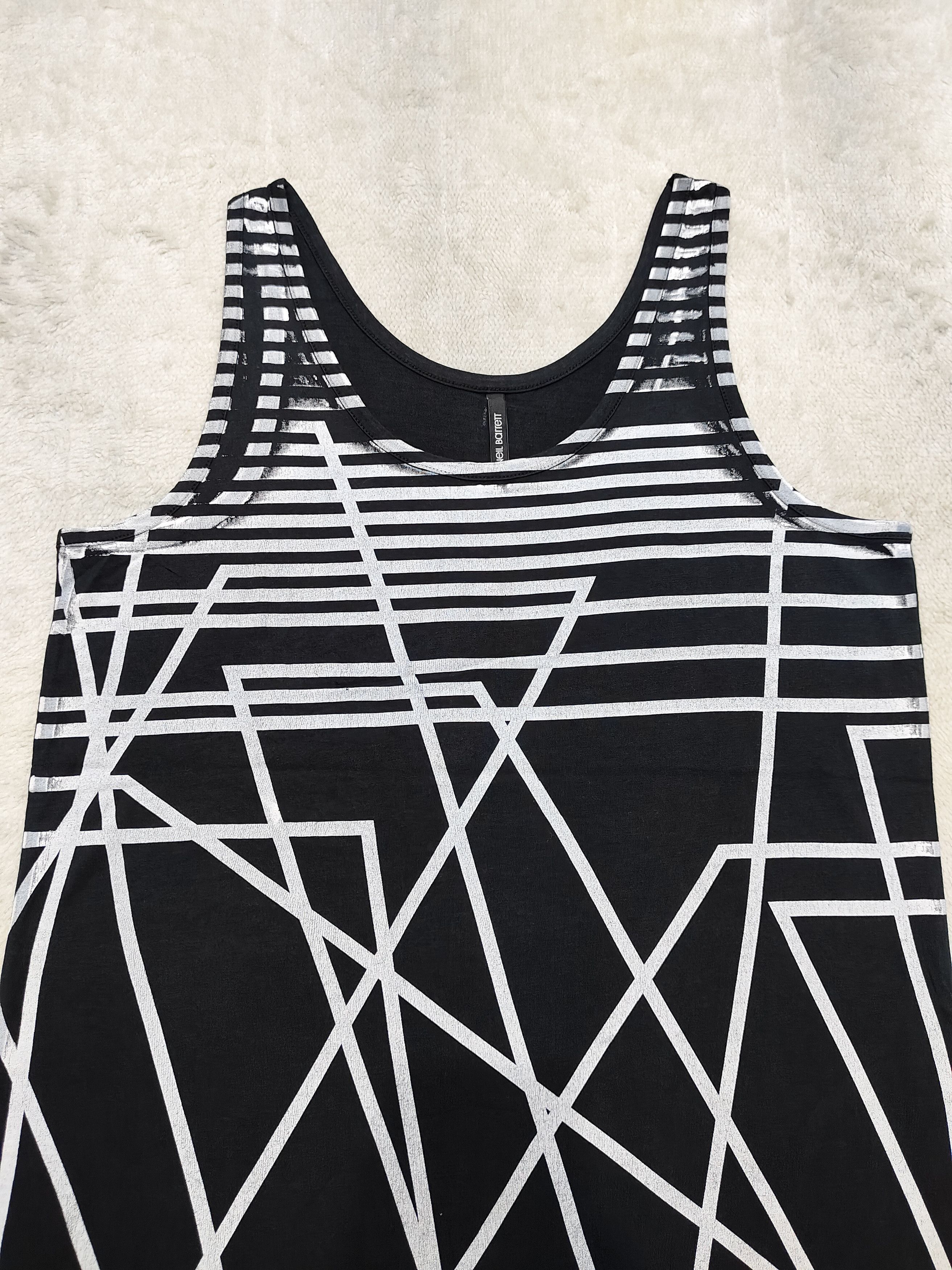 Neil Barrett Neil Barrett- Minimal Design Geometric Stripe Tank Top Size US S / EU 44-46 / 1 - 2 Thumbnail