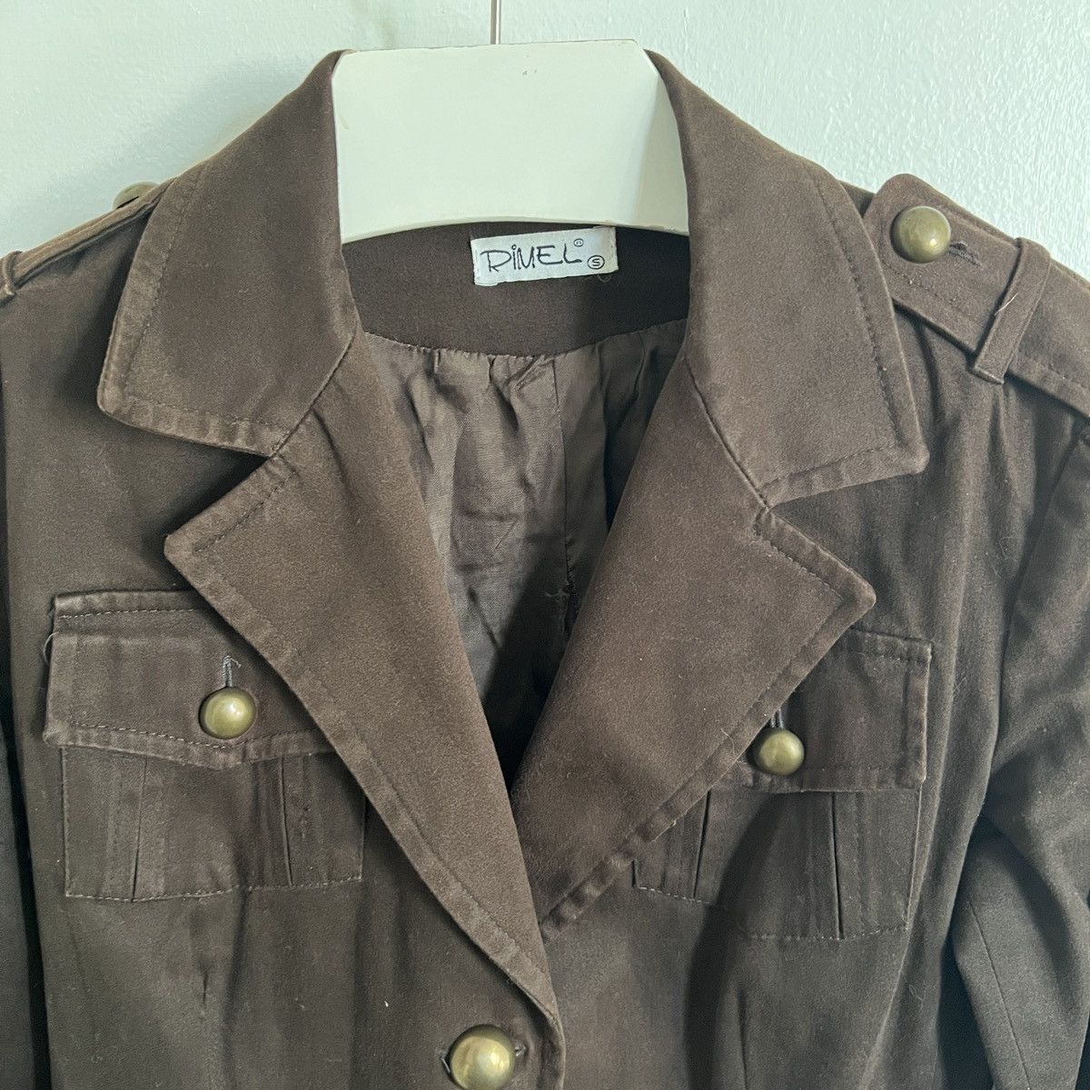Y2K Brown Jacket Military like diesel d&g dolce jpg cdg
