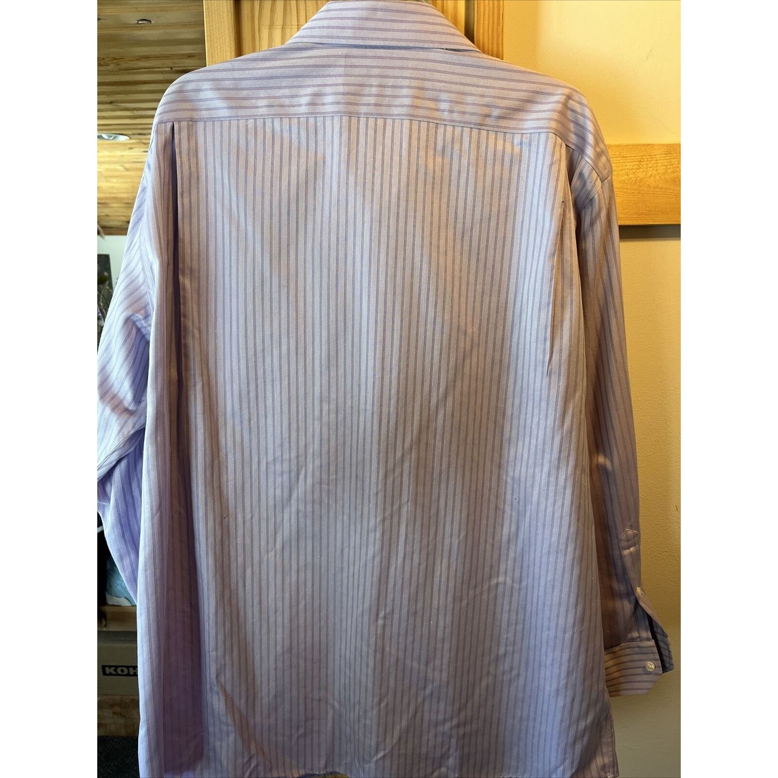 Hart Schaffner Marx Hart Schaffner Marx Men’s 17.5 34 Purple stripe cotton shirt Size US XXL / EU 58 / 5 - 6 Thumbnail