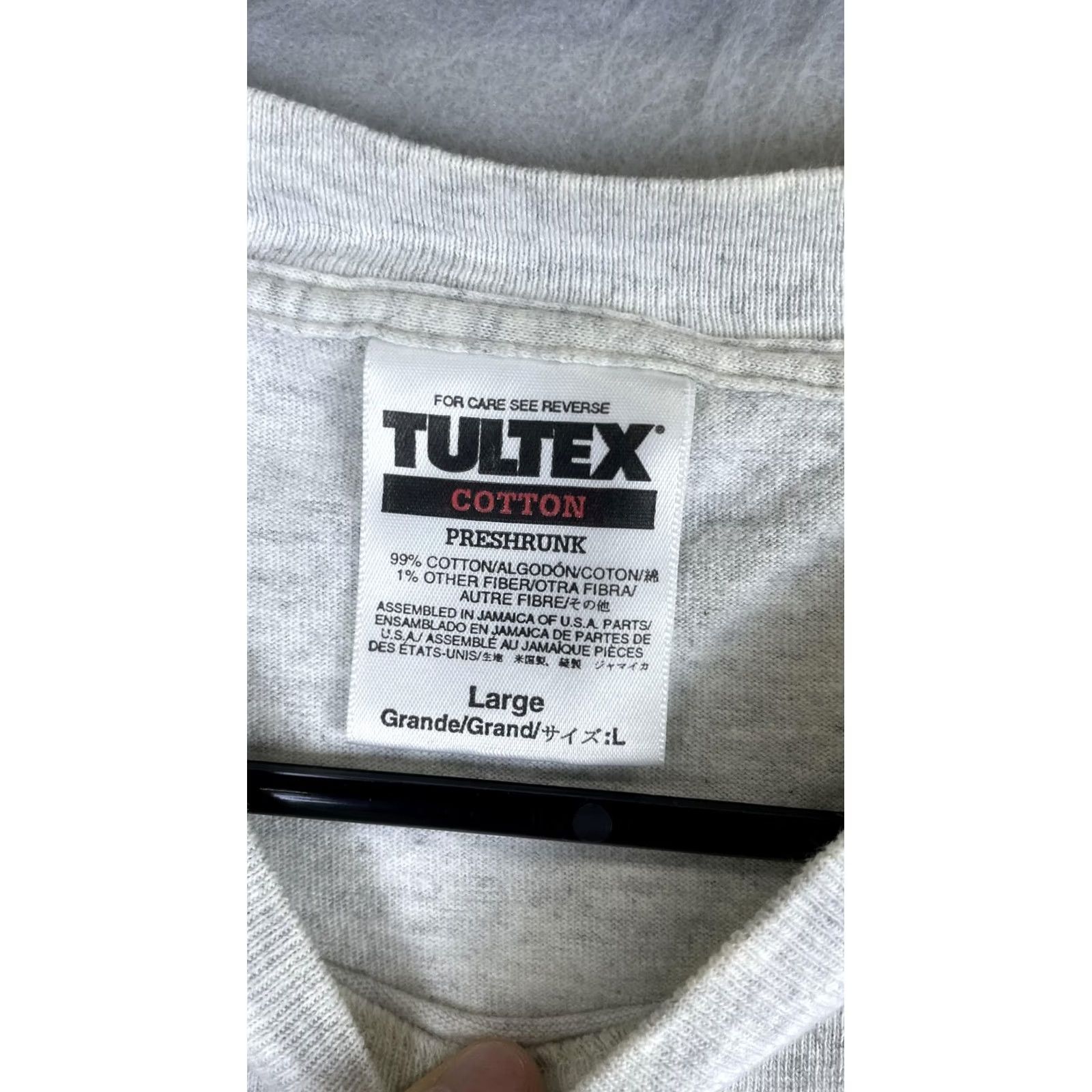 Tultex VINTAGE Tultex Shirt Mens L Gray Grampa The Greatest Fishing Graphic Tee T-Shirt Size US L / EU 52-54 / 3 - 3 Thumbnail