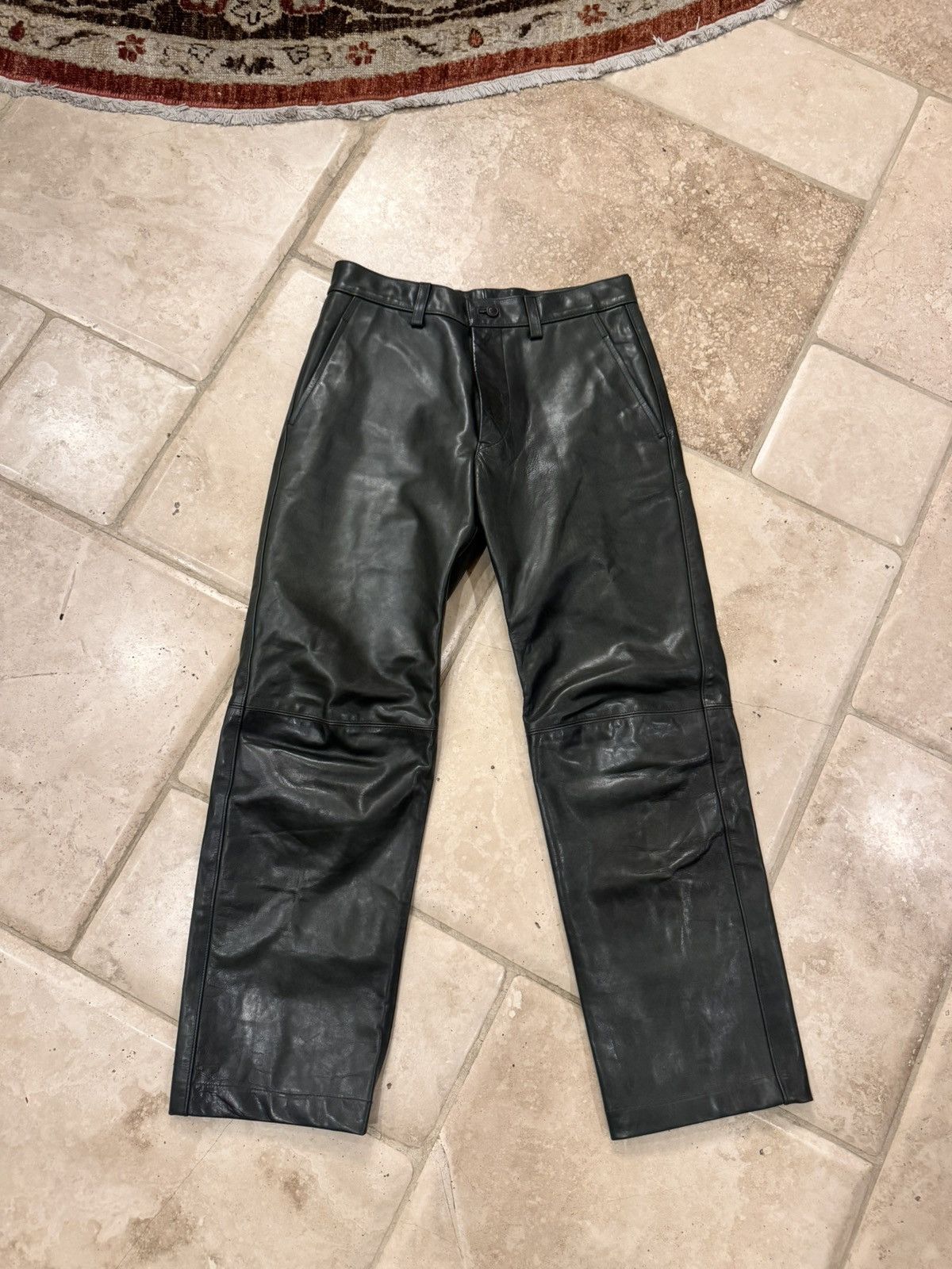 Issey Miyake 🔥Vintage Issey Miyake Men Sheep Leather Bikers Pants