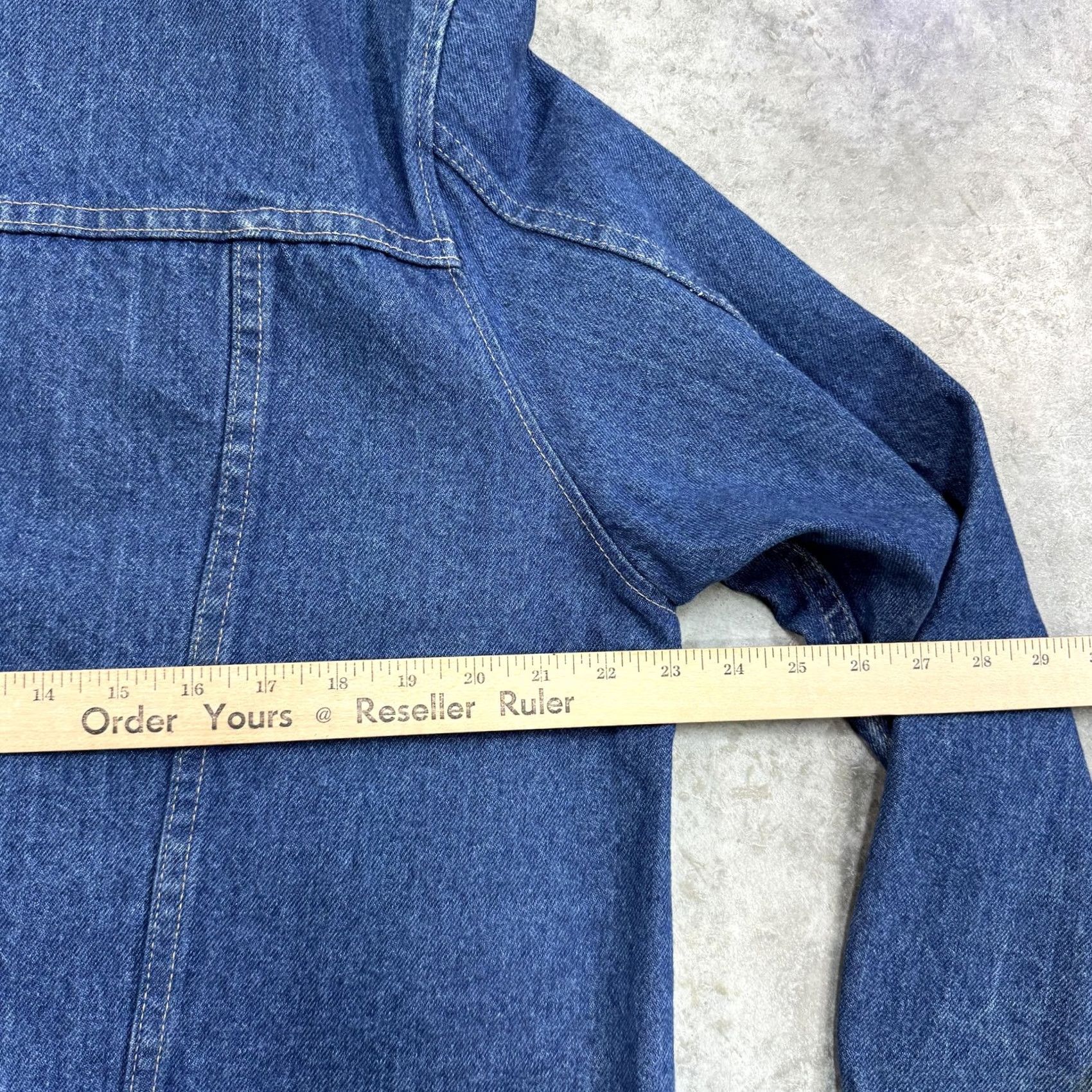 Denime VINTAGE Natchez Jacket Mens M Denim Stone Washed Trucker 90s Blue Button Front Pockets Western USA Mens Size US M / EU 48-50 / 2 - 6 Thumbnail
