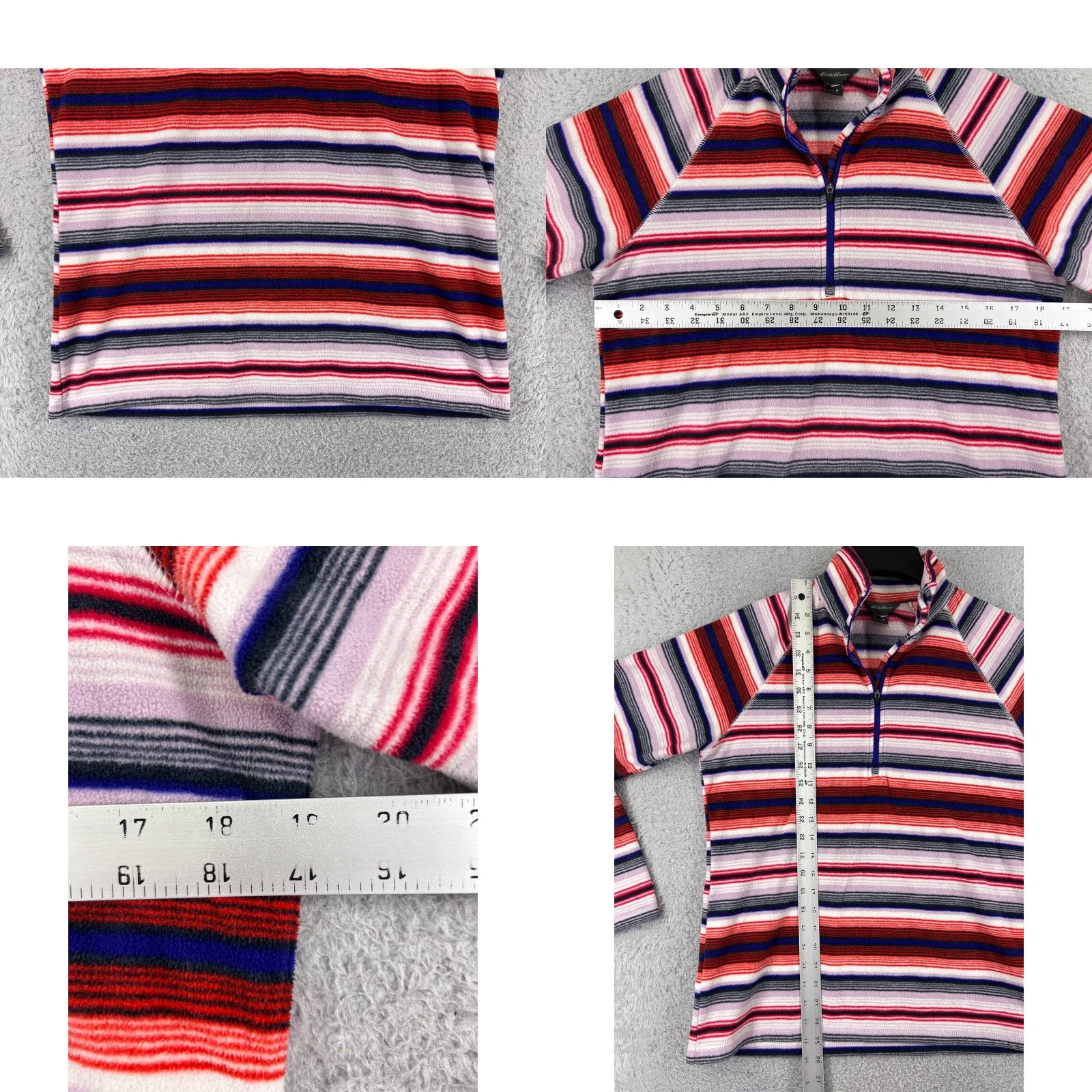 Eddie Bauer Eddie Bauer Womens Jacket M Red 1/4 Zip Fleece Polyester Mock Neck Casual Outdoor American Theme Mens Womens Size M / US 6-8 / IT 42-44 - 8 Thumbnail