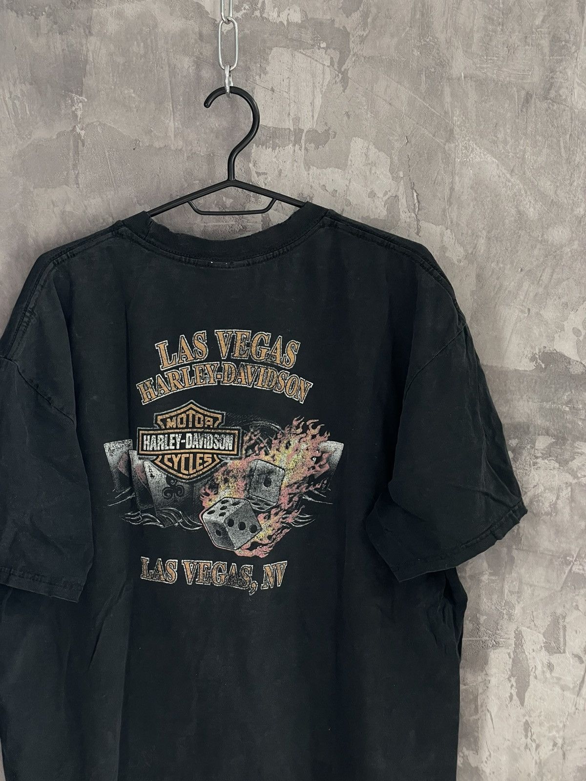 Harley Davidson × Vintage Vintage 90’s Faded Harley Davidson Las Vegas T Shirt Size US L / EU 52-54 / 3 - 5 Thumbnail