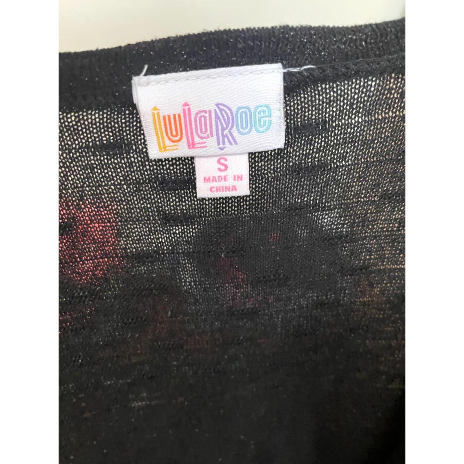 Vintage LuLaRoe Kimono Cover up Small Black Shirt Kimono Sleeve Jersey Women Medium Regular Women's LuLaRoe Kimono Cover up Black - S Size S / US 4 / IT 40 - 4 Thumbnail