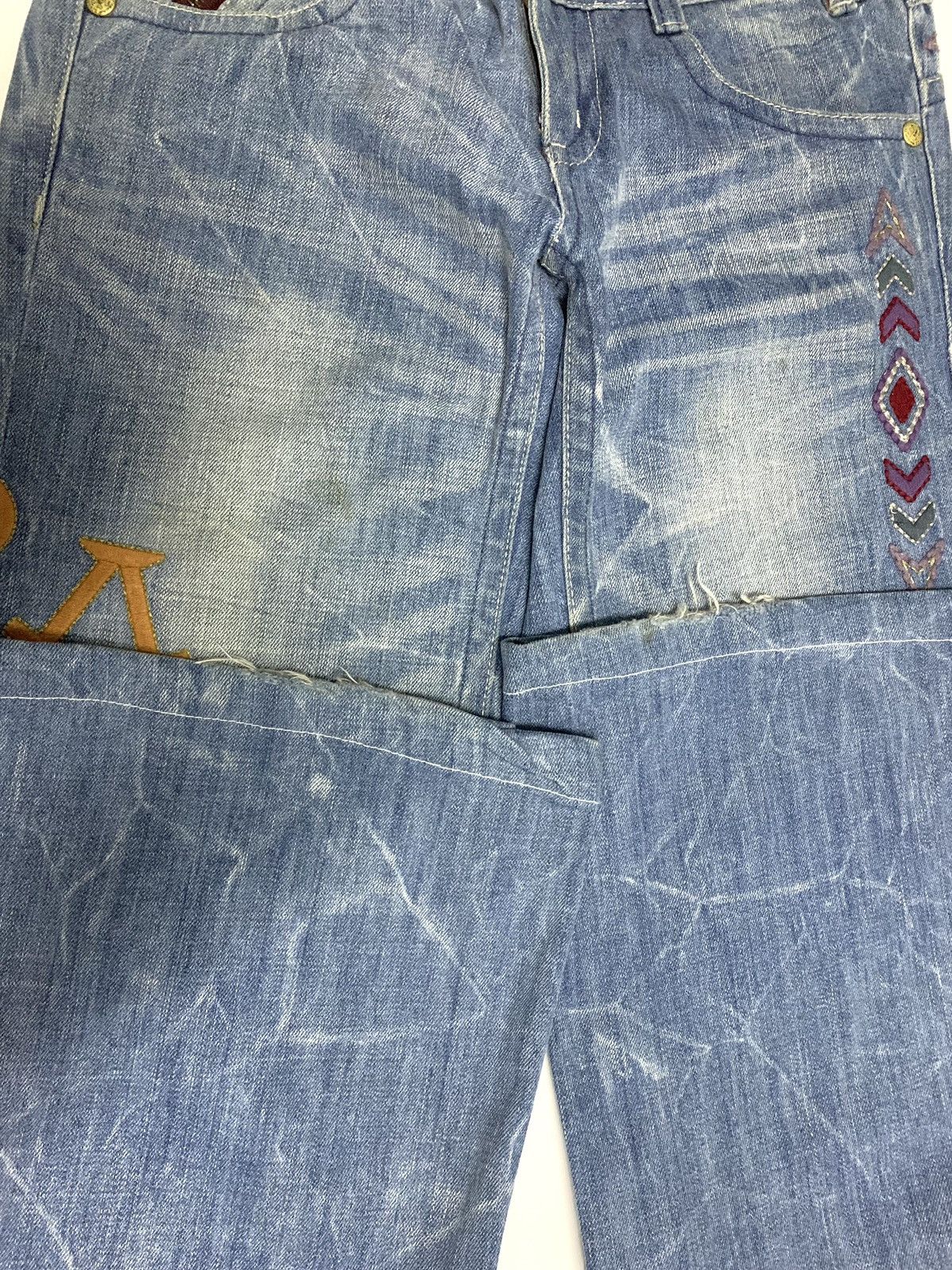 If Six Was Nine × Le Grande Bleu (L.G.B.) × Tornado Mart Japan Riobera Jeans Flare Denim Fancy Size 30" / US 8 / IT 44 - 5 Thumbnail