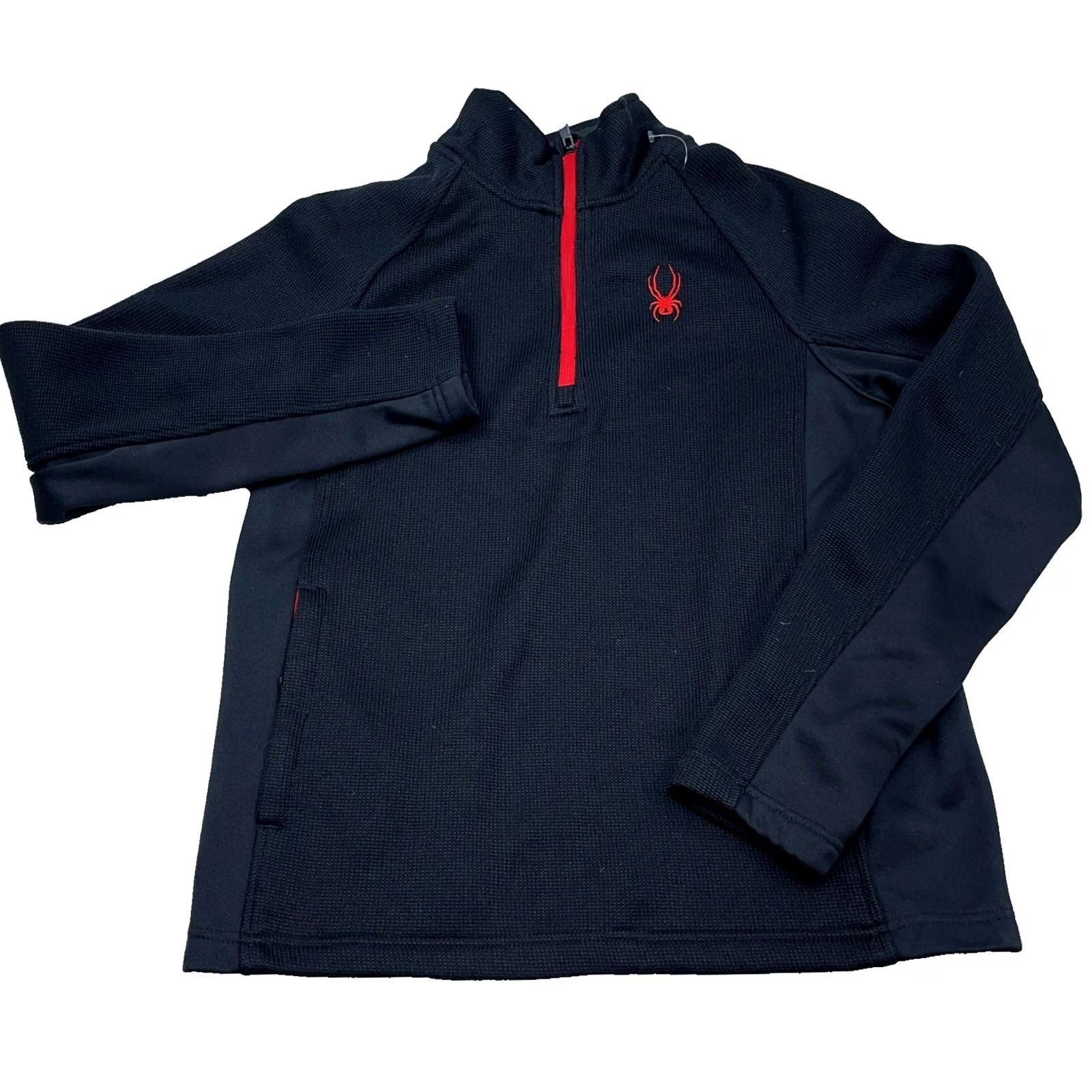Spyder Spyder Sweater Men Medium Black Red Pull Over Jacket Thermal Waffle Knit Layer Size US M / EU 48-50 / 2 - 2 Thumbnail