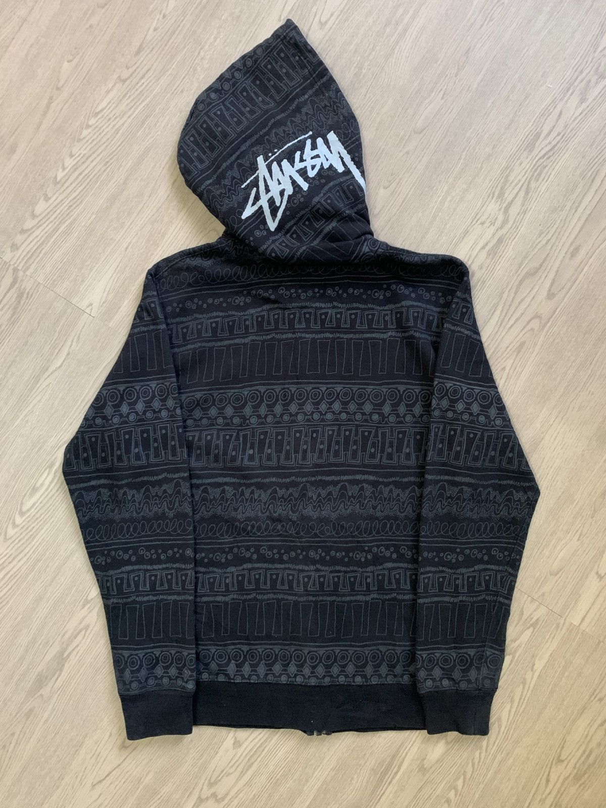 Stussy Vintage Stussy Tribal Full Print Zip Up Hoodies Size US M / EU 48-50 / 2 - 4 Thumbnail