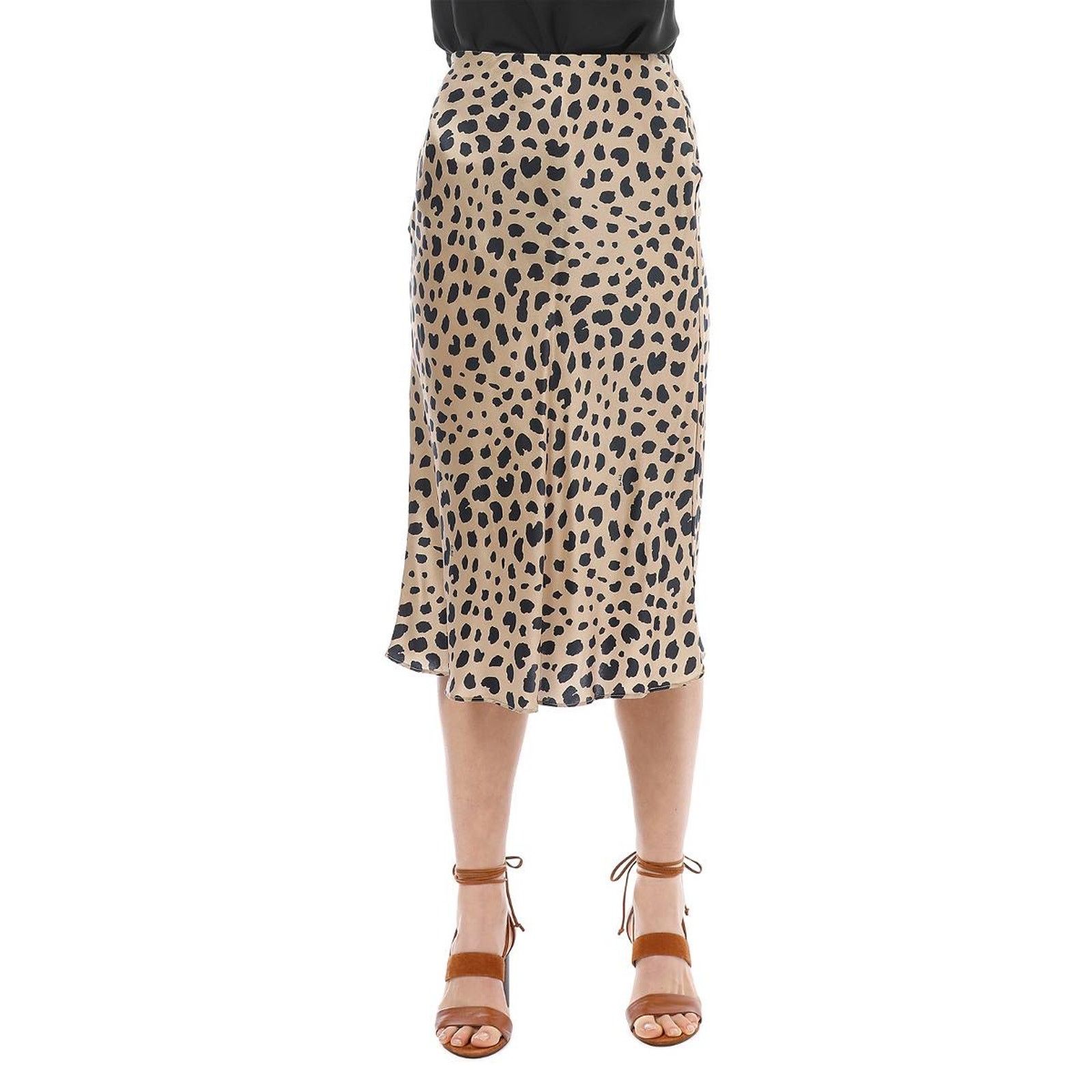 Realisation Par REALISATION The Naomi Silk Skirt Wild Things Leopard Gold M Size 27" / US 4 / IT 40 - 1 Thumbnail