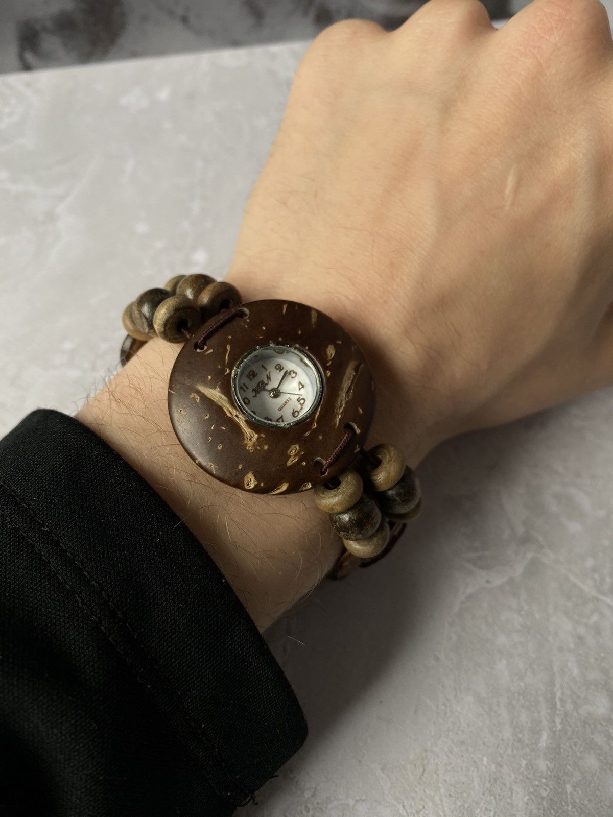 Jewelry × Vintage Trendy Wooden Watch with Beads - Unique Accessory Size ONE SIZE - 2 Thumbnail