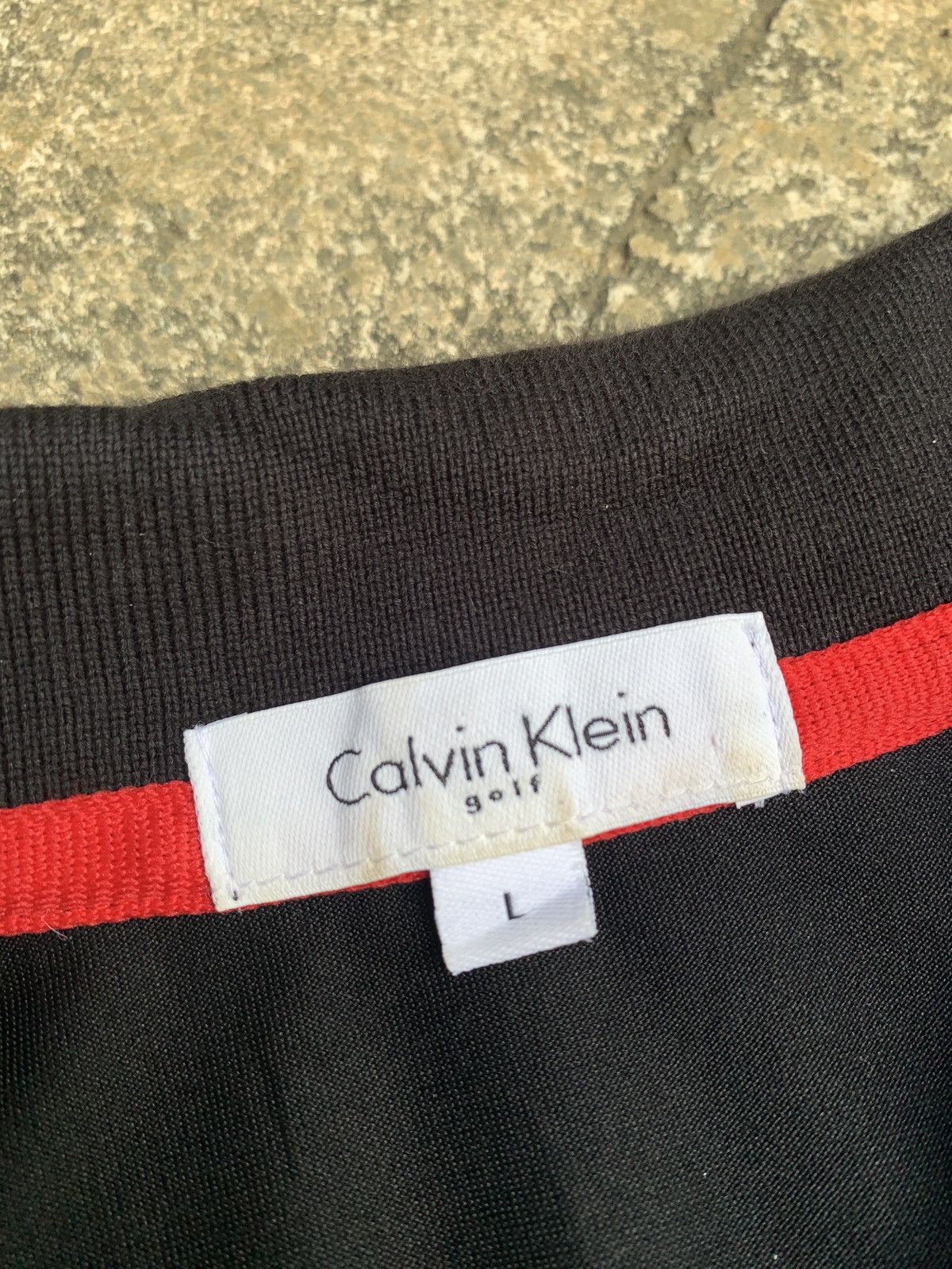 Calvin Klein × Calvin Klein 205W39NYC y2k Calvin Klein Golf USA Fuzzy Blurry Halfzip Polo Top Size L / US 10 / IT 46 - 6 Thumbnail