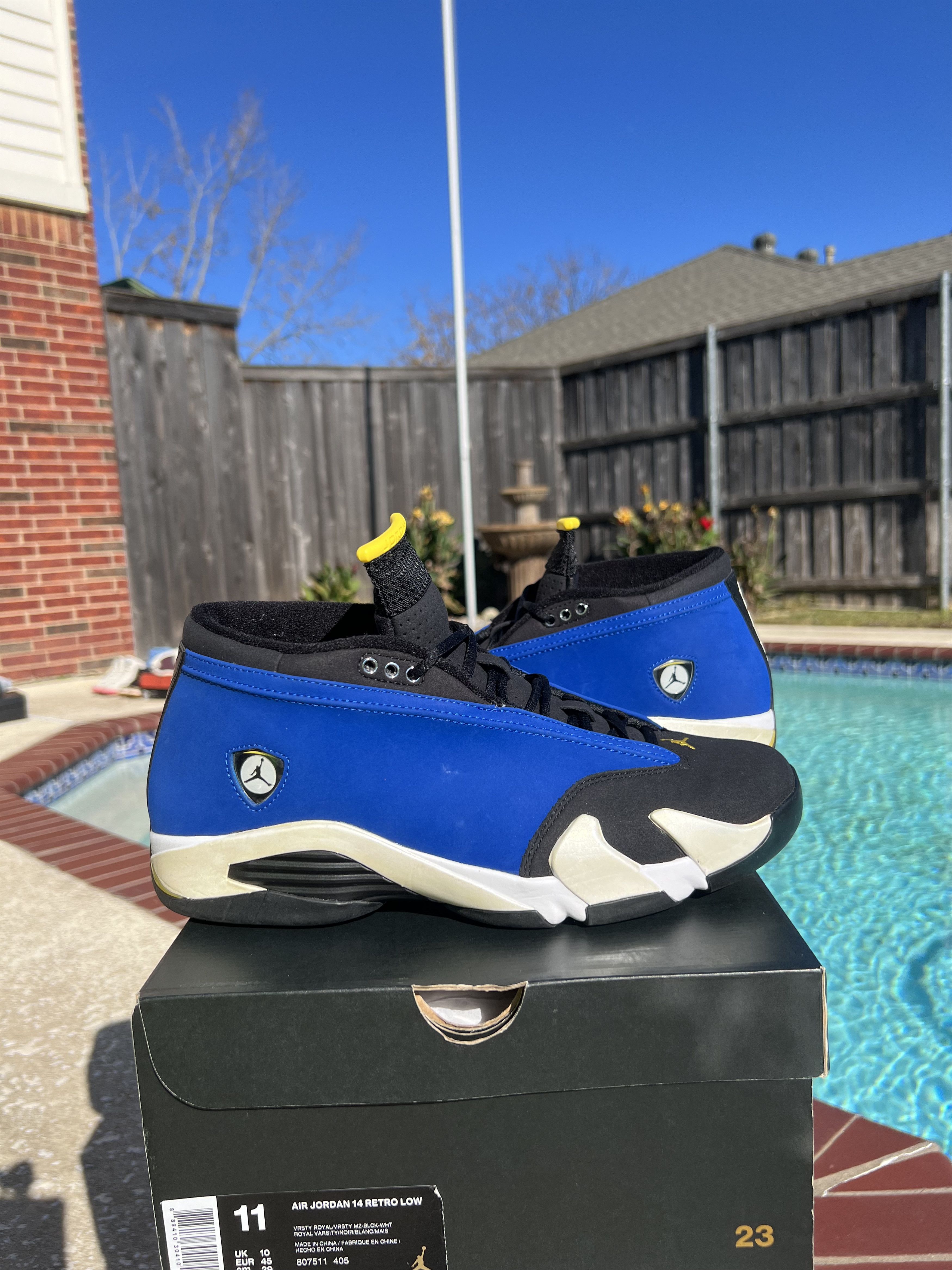 Jordan Brand × Nike Air Jordan 14 Retro Low Laney 2015 Size US 11 / EU 44 - 4 Thumbnail