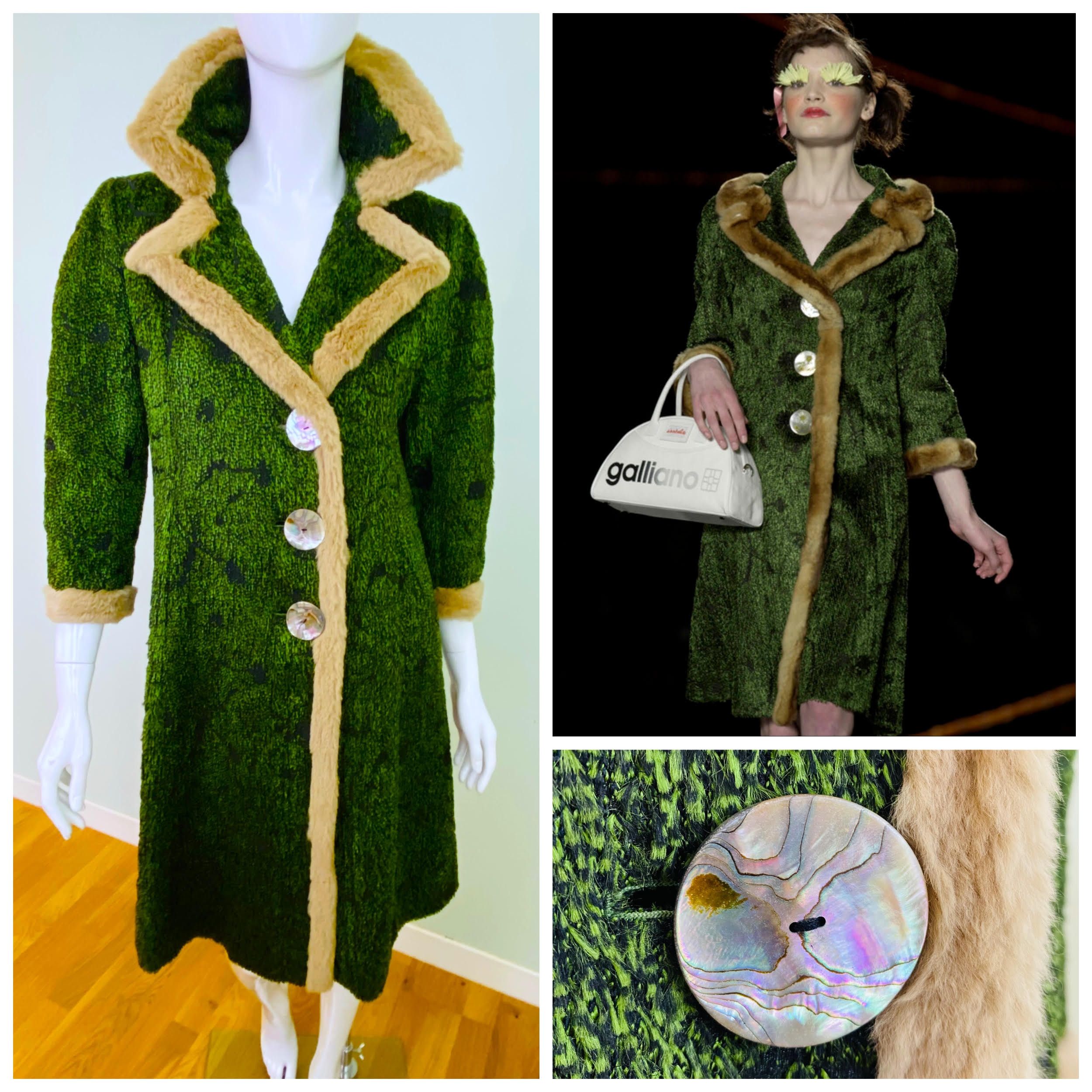 John Galliano JOHN GALLIANO F/W 2000 Rabbit Fur Runway Trimmed Jacket Coat Size M / US 6-8 / IT 42-44 - 1 Thumbnail