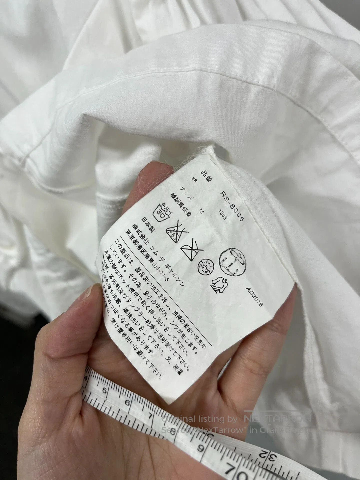 Comme des Garcons white collared blouse with tie detail. Size M / US 6-8 / IT 42-44 - 4 Thumbnail