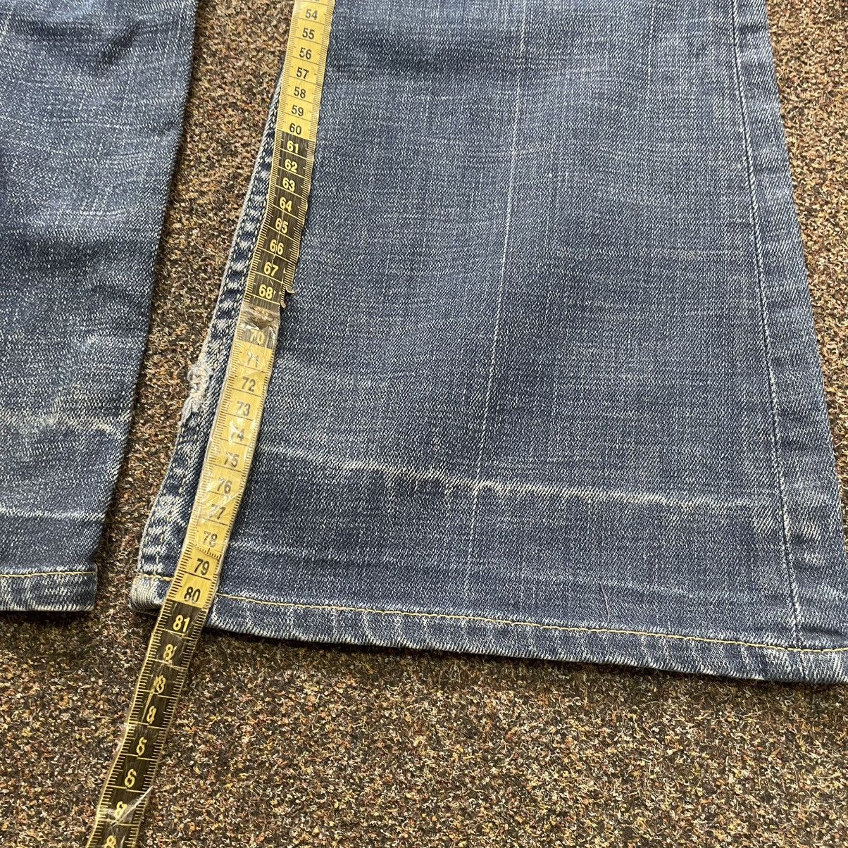 Vintage Y2K Baggy Bootcut Distressed Light Wash Jeans Streetwear Size 30" / US 8 / IT 44 - 7 Thumbnail