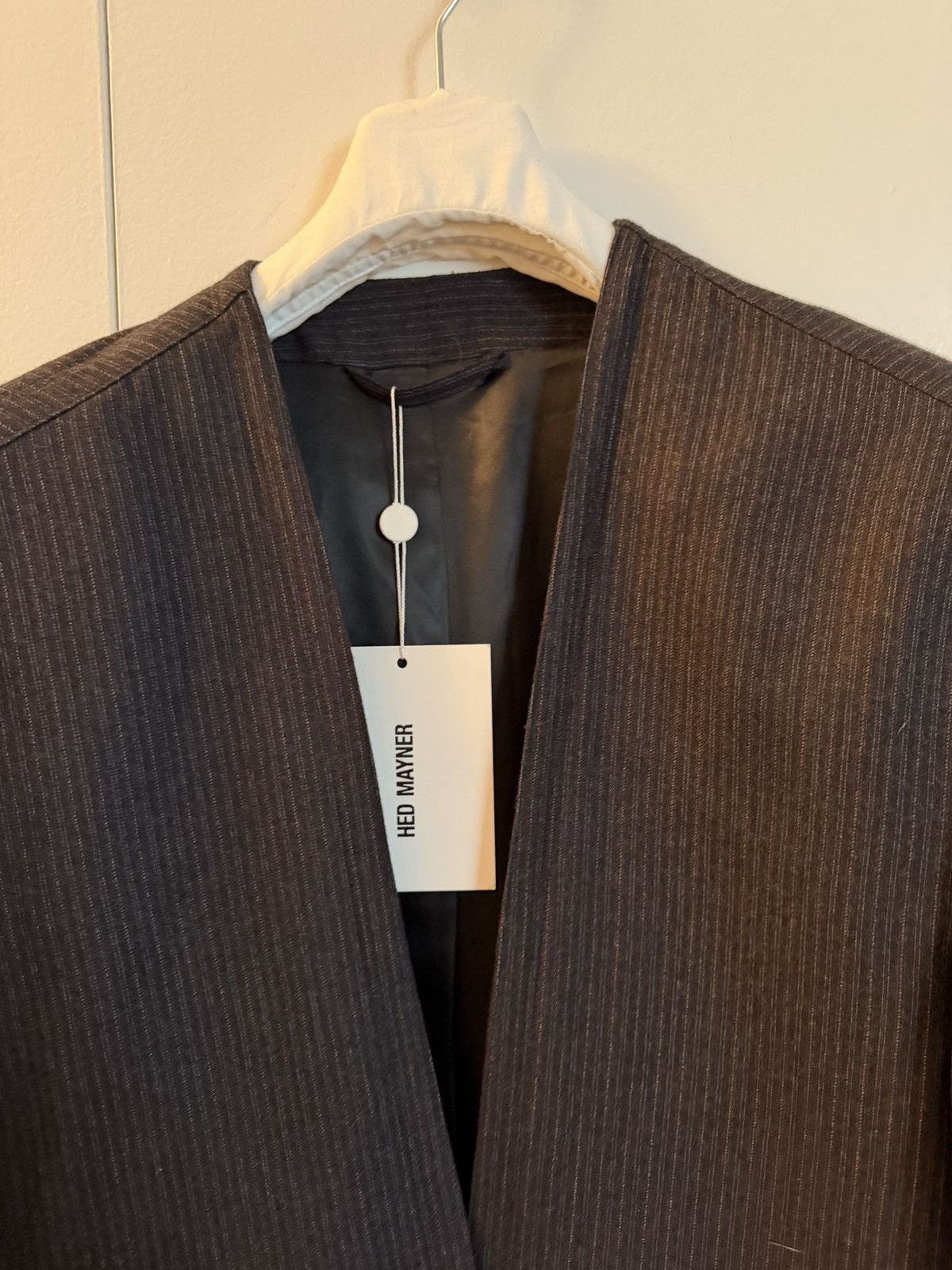 Hed Mayner Rare Hed Mayner collarless blazer oversized new Size 40R - 8 Thumbnail