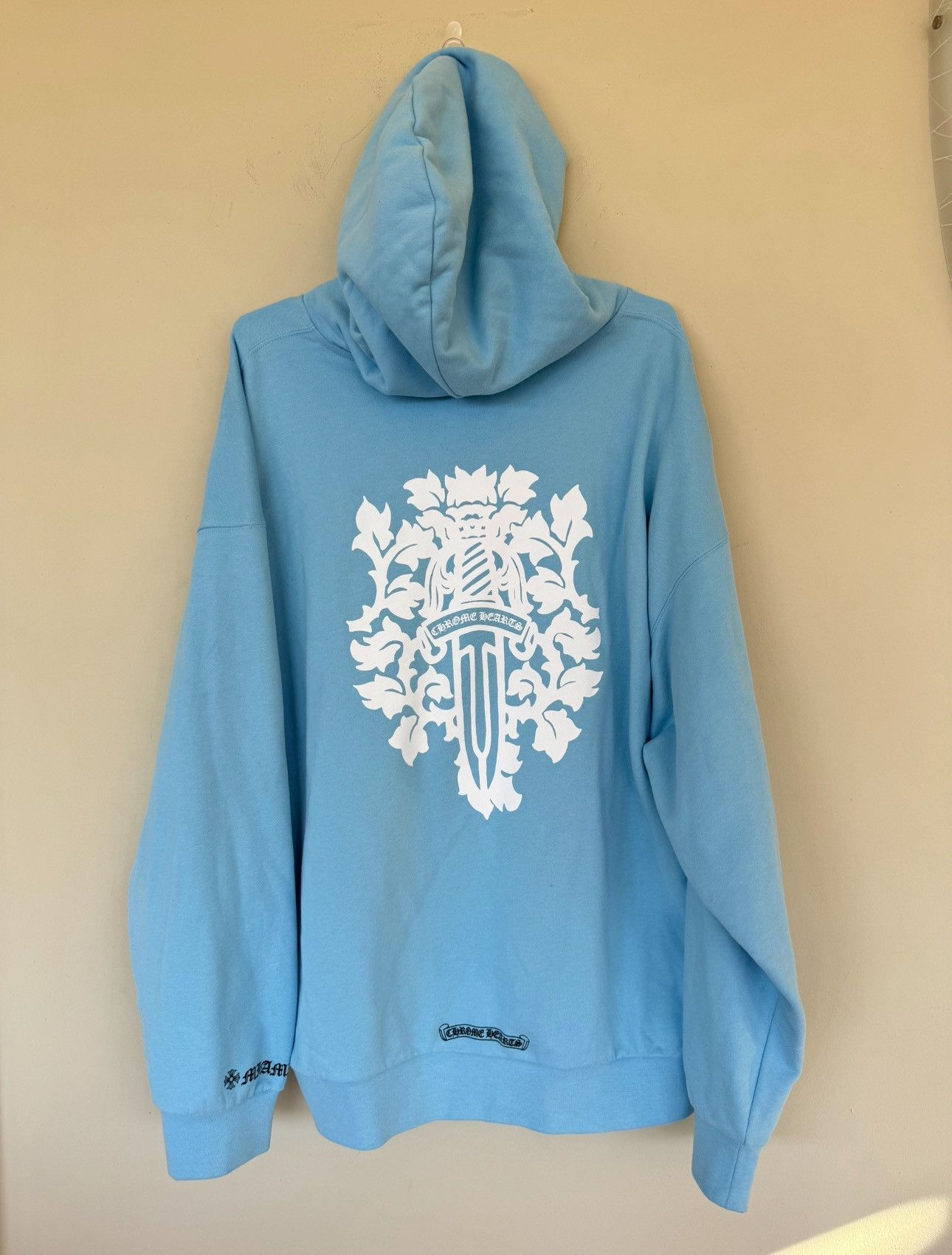 image of Chrome Hearts Ch Miami Exclusive Love You Hoodie in Blue, Men's (Size 2XL)