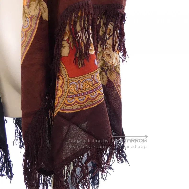 Yohji Yamamoto Yohji Yamamoto Wool printed fringe shawl Size ONE SIZE - 5 Thumbnail
