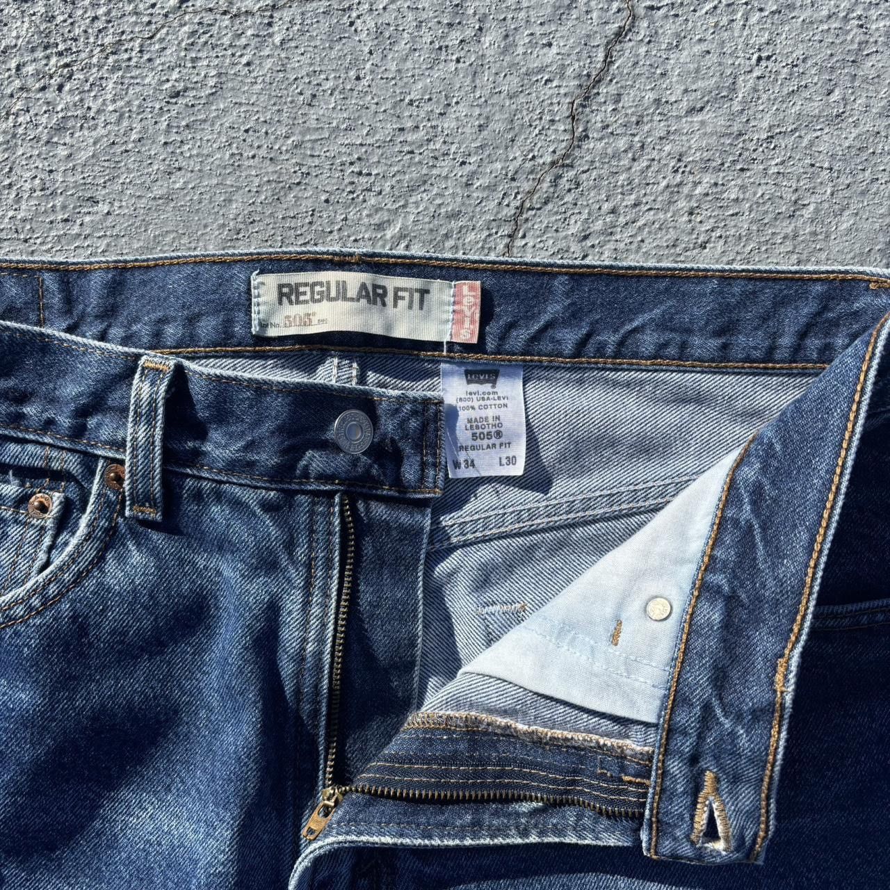 Levi's Early 2000s Levi's 505 Regular Fit Blue Jeans Size US 34 / EU 50 - 5 Thumbnail
