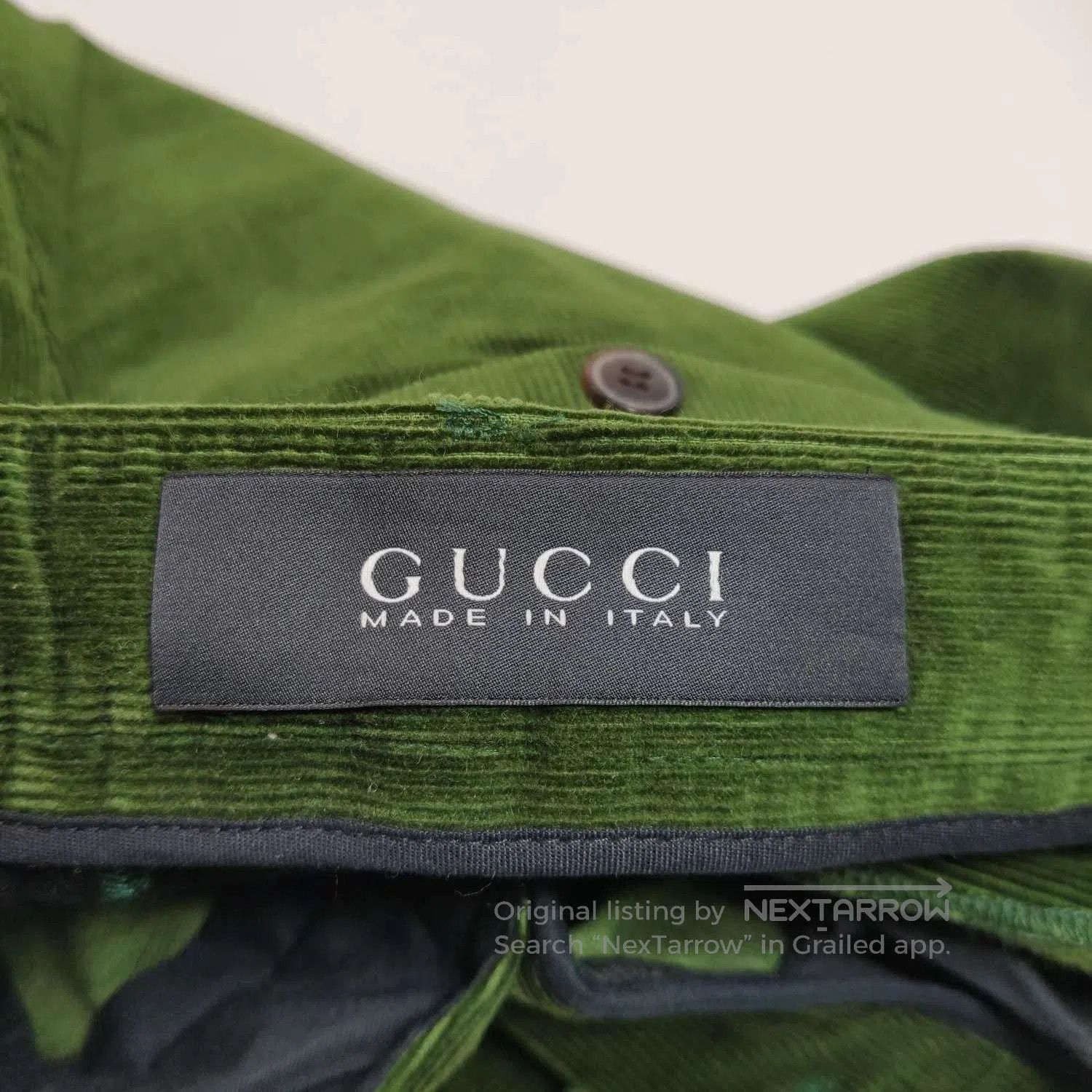 Gucci Green Corduroy Straight. Size US 34 / EU 50 - 4 Thumbnail