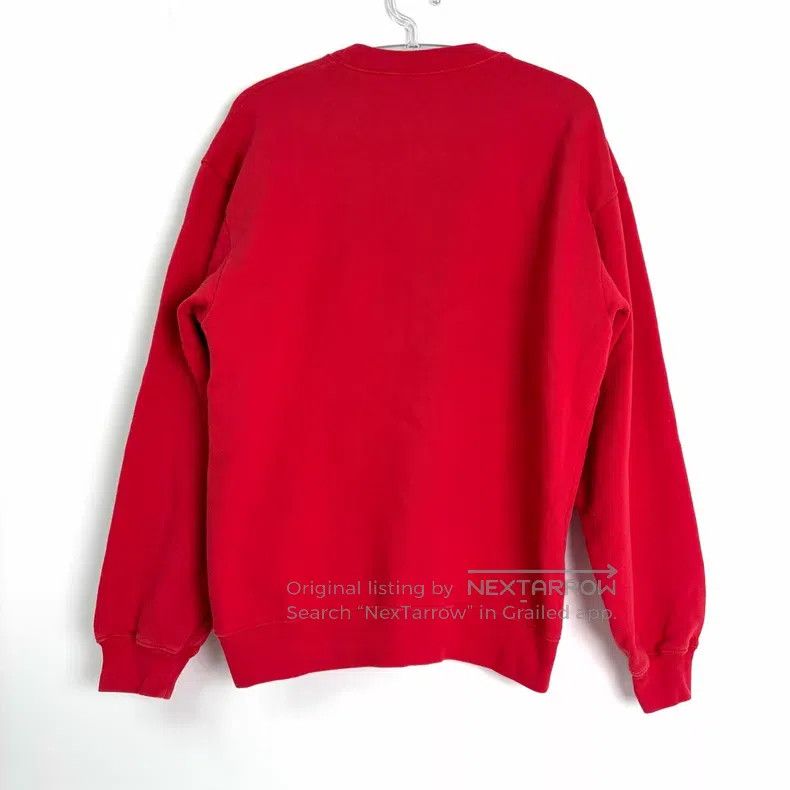 Balenciaga Balenciaga Red Embroidered Logo Round Neck Sweatshirt Size US S / EU 44-46 / 1 - 2 Thumbnail