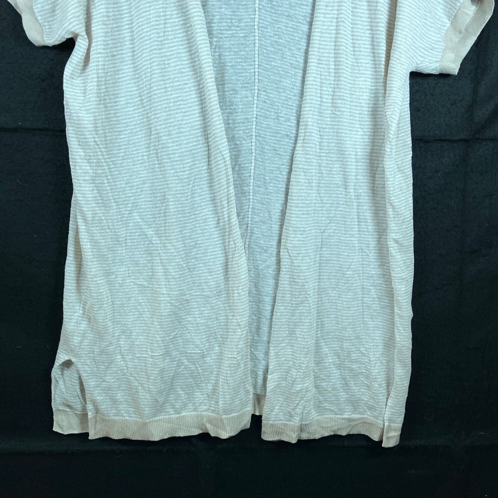 Loft VINTAGE Loft Womens Cardigan Sweater Tan Open Front Short Sleeve Linen Blend M Size M / US 6-8 / IT 42-44 - 5 Thumbnail