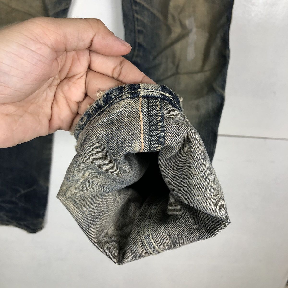 Japanese Brand 🔥90’s BUSH DENIM JEANS DISTRESSED DESIGN JOHNBULL JAPAN Size US 30 / EU 46 - 11 Thumbnail