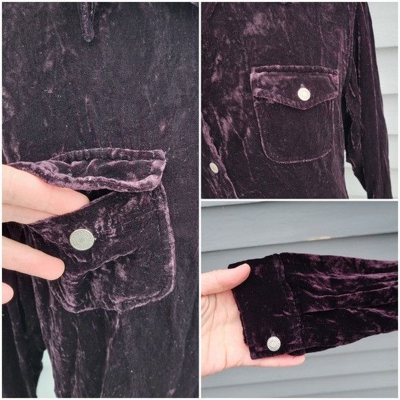 Gap Vintage 90s y2k Gap Purple Crushed Velvet Silk Blend Whimsyg Size M / US 6-8 / IT 42-44 - 2 Thumbnail