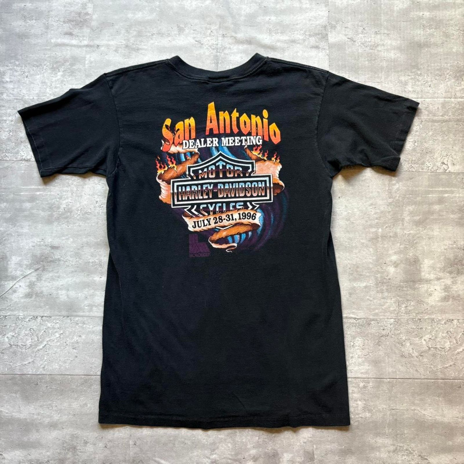 Harley Davidson Vintage 1990s harley davidson flame Size US M / EU 48-50 / 2 - 1 Thumbnail