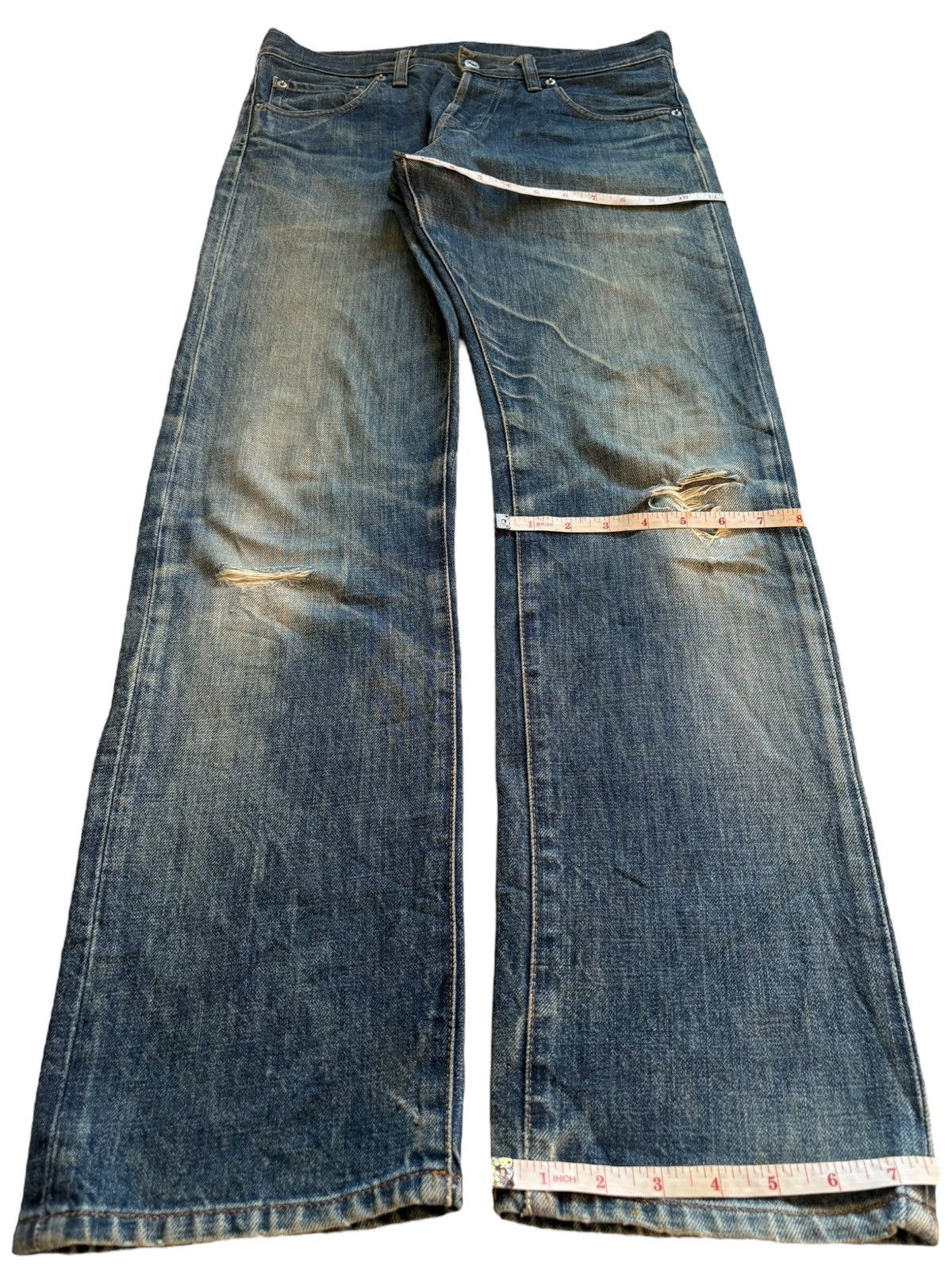 G-Star Vintage G Star Jean Button Fly Rusty Mud Wash Rip Loose Jean Size US 32 / EU 48 - 13 Thumbnail