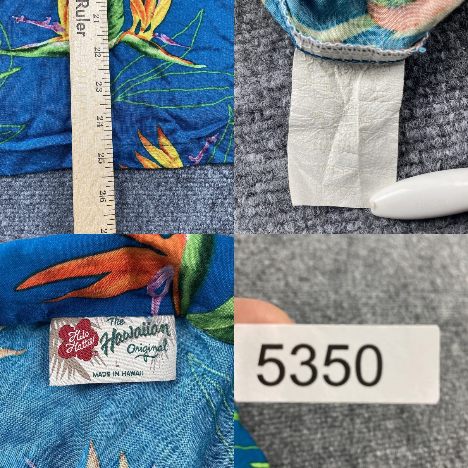 Hilo Hattie VINTAGE Hilo Hattie Hawaiian Shirt Mens XL Blue Aloha Floral Paper Made Hawaii Size US L / EU 52-54 / 3 - 8 Thumbnail