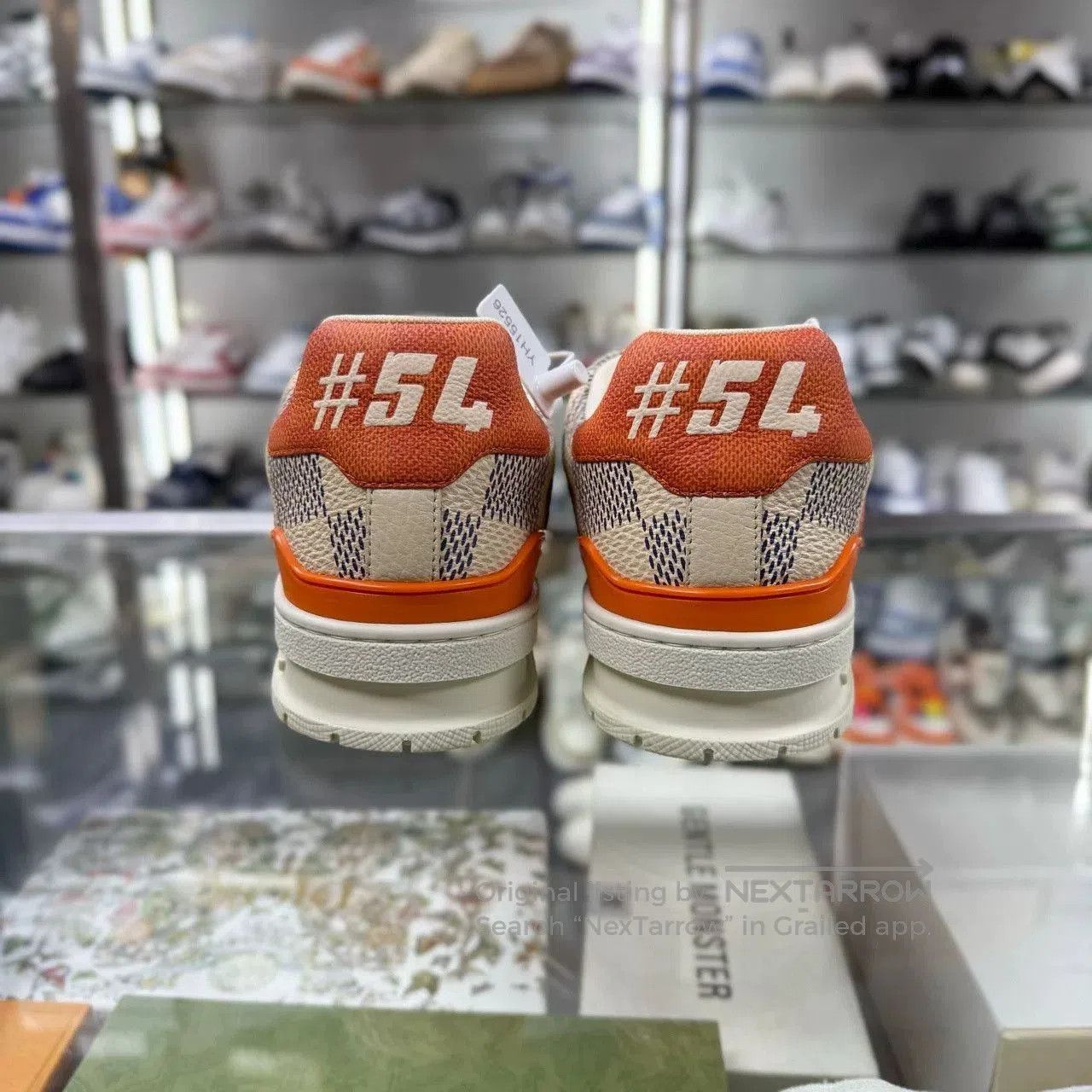 Louis Vuitton LV TRAINER Checkerboard Orange. Size US 9 / EU 42 - 6 Thumbnail