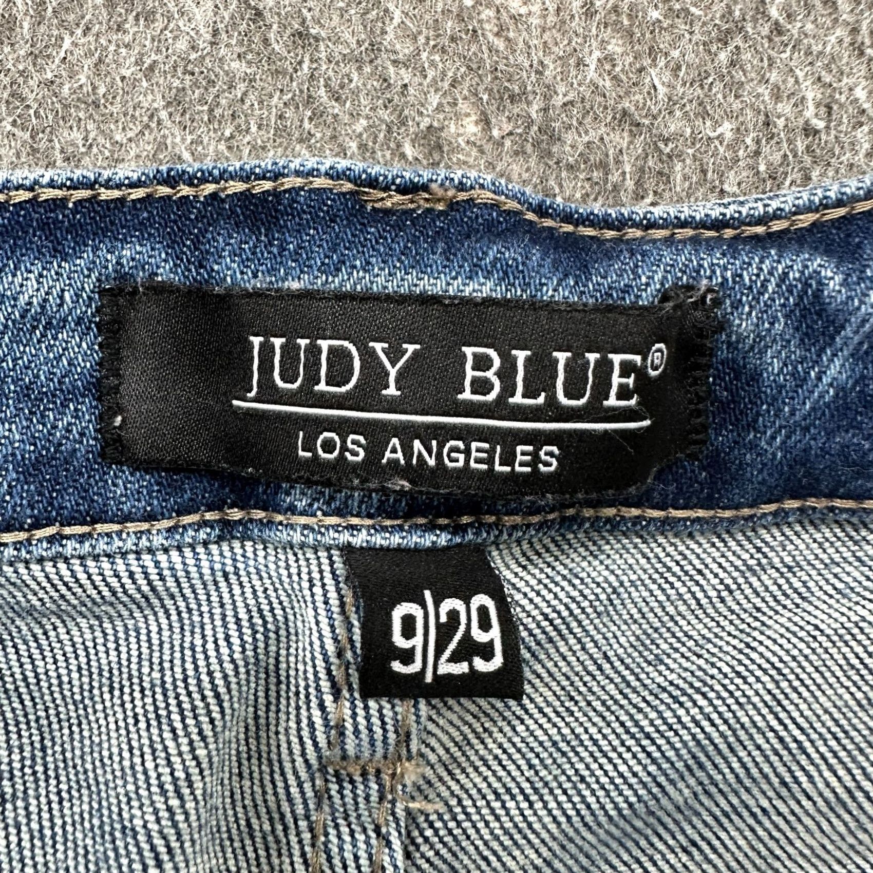 Vintage Judy Blue Jeans Womens 29 Regular Straight Distressed High Waist Blue Denim Jeans Menstrual? Size 29" - 7 Thumbnail