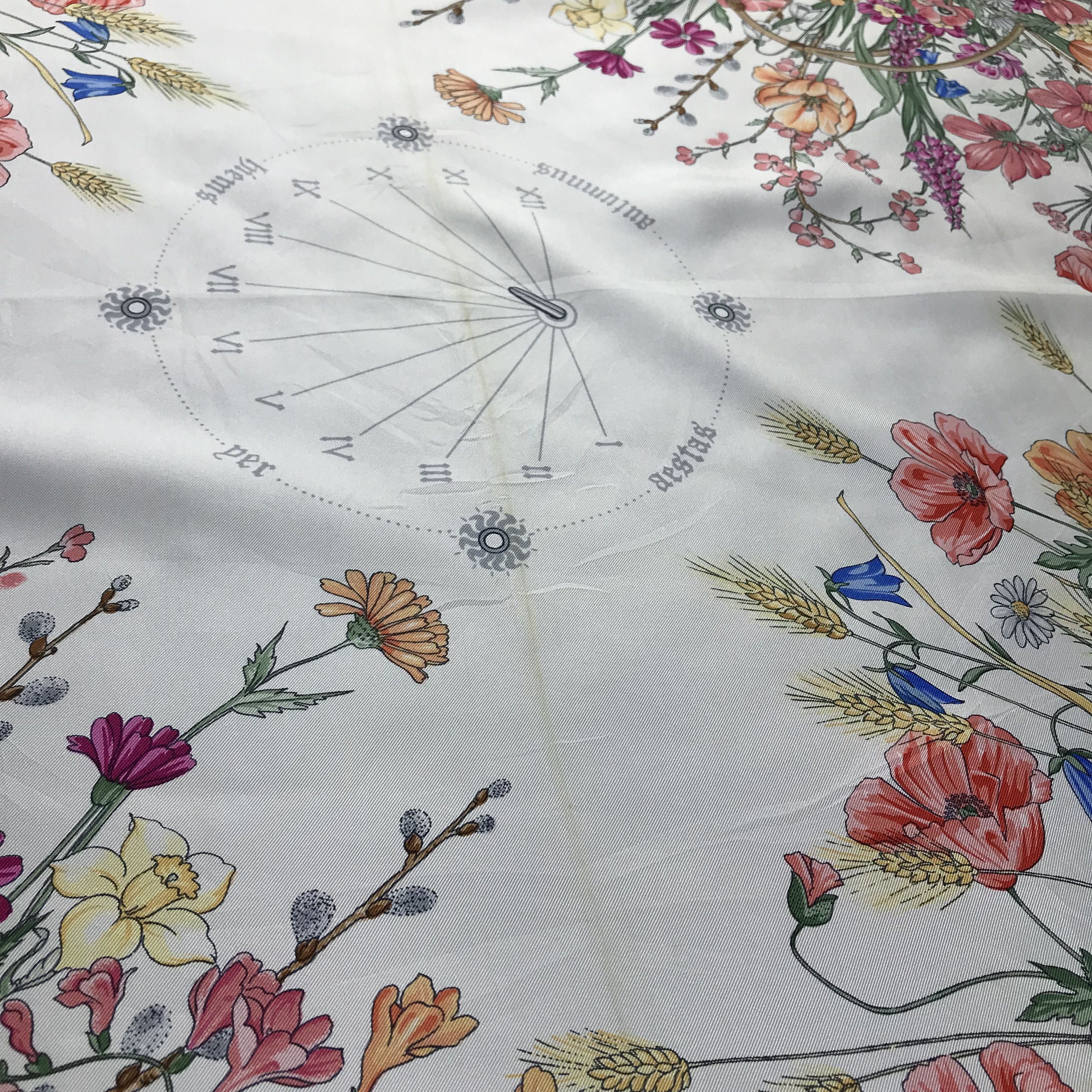 Vintage Franca Lariana Floral Silk Scarf M111 Size ONE SIZE - 6 Thumbnail