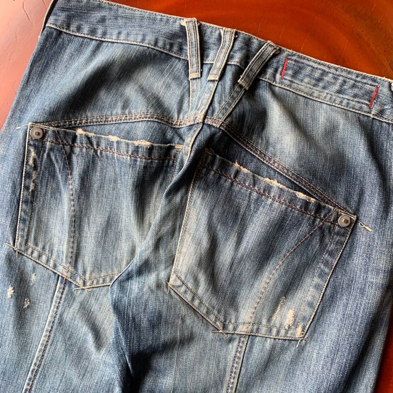 Marithe + Francois Girbaud Distressed Marithe Francois Girbaud MFG Blue Denim Pants Size US 33 - 8 Thumbnail