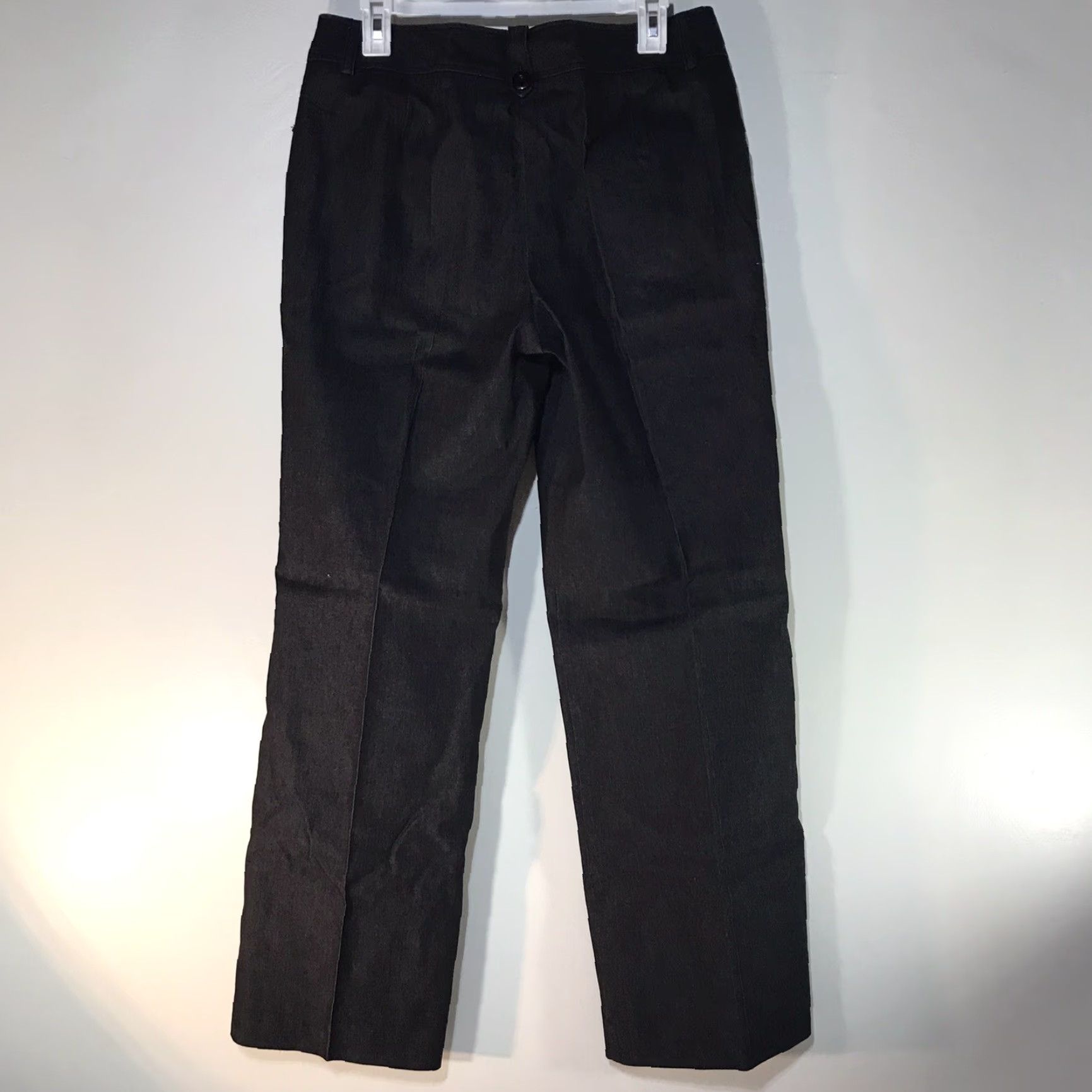 Vintage New Directions Black Wide Leg Dress Pants Womens Size 10 Straight Leg Pants Size 32" / US 10 / IT 46 - 4 Thumbnail