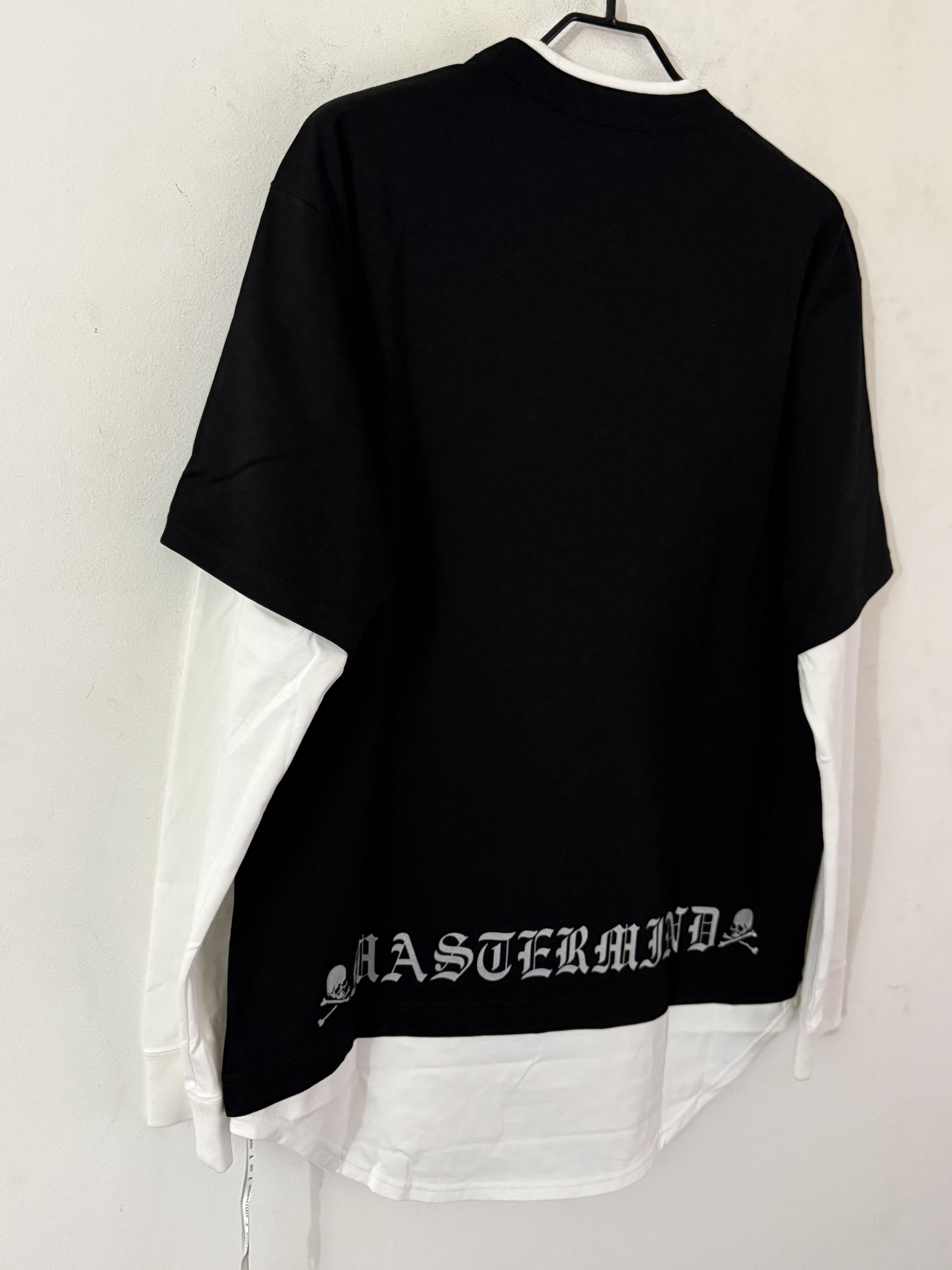 Mastermind World Black and White Boxy Layered Long Sleeve T-Shirt Size US L / EU 52-54 / 3 - 6 Thumbnail
