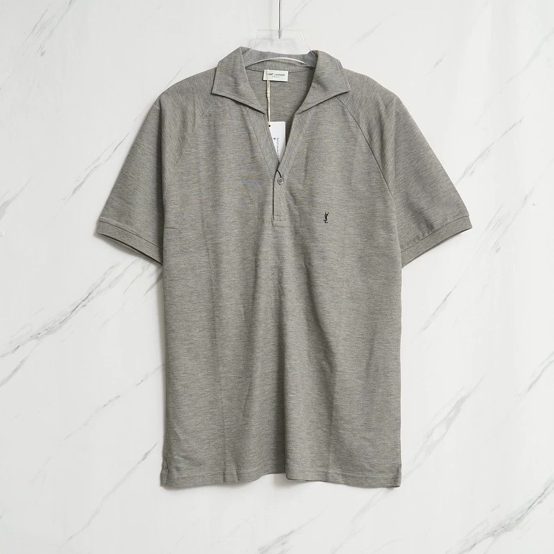 Saint Laurent Paris Saint Laurent Men's Logo Embroidered Polo Size US M / EU 48-50 / 2 - 1 Thumbnail