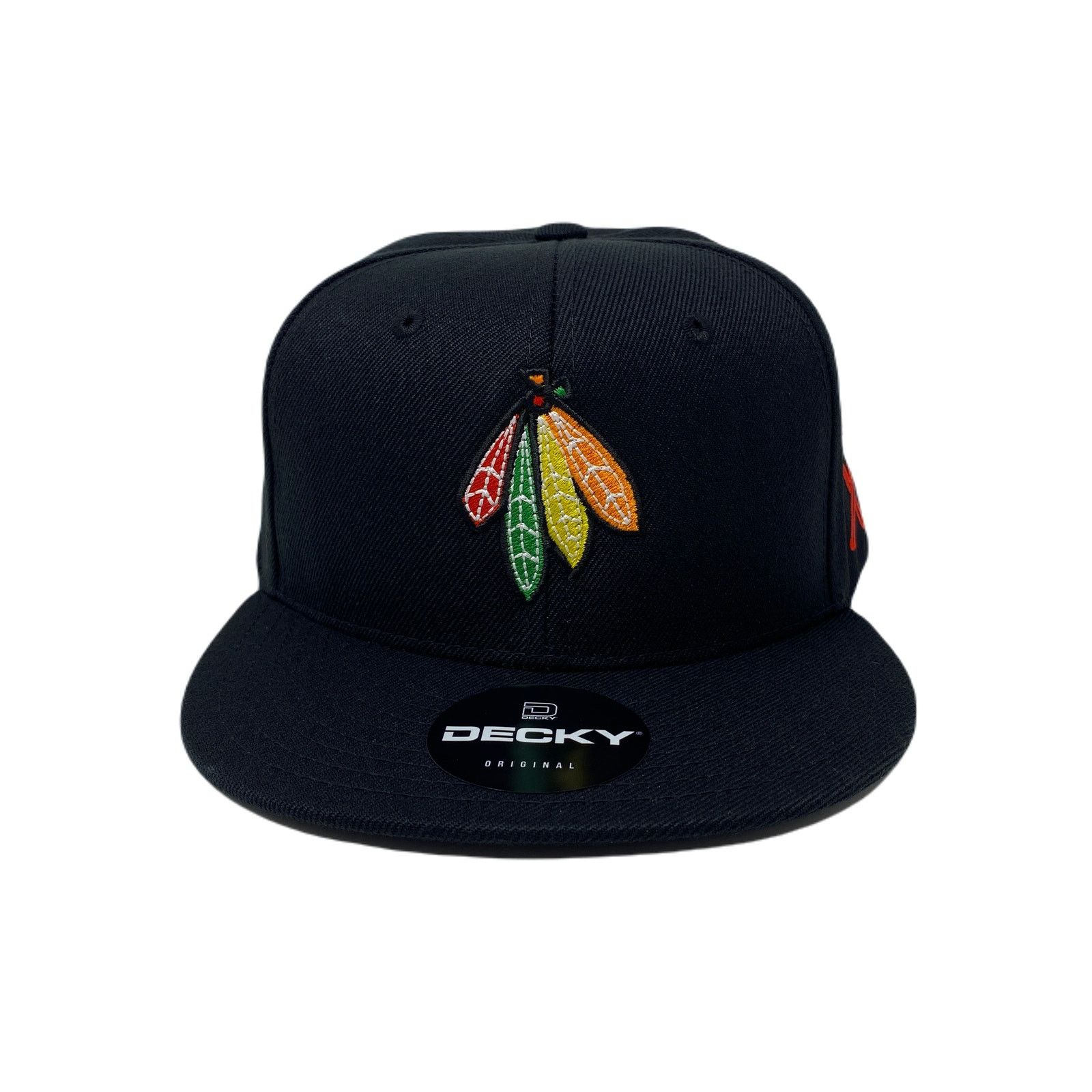 Other Indian Feathers Tomahawk Snapback Hat All Black Size ONE SIZE - 4 Thumbnail
