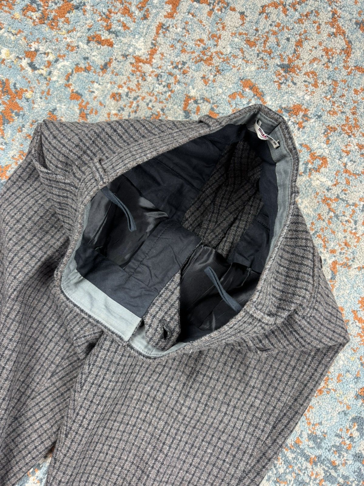 Designer × Miu Miu × Vintage Vintage y2k Miu Miu tweed checked wool cashmere pants Size 25" / US 0 / IT 36 - 10 Thumbnail