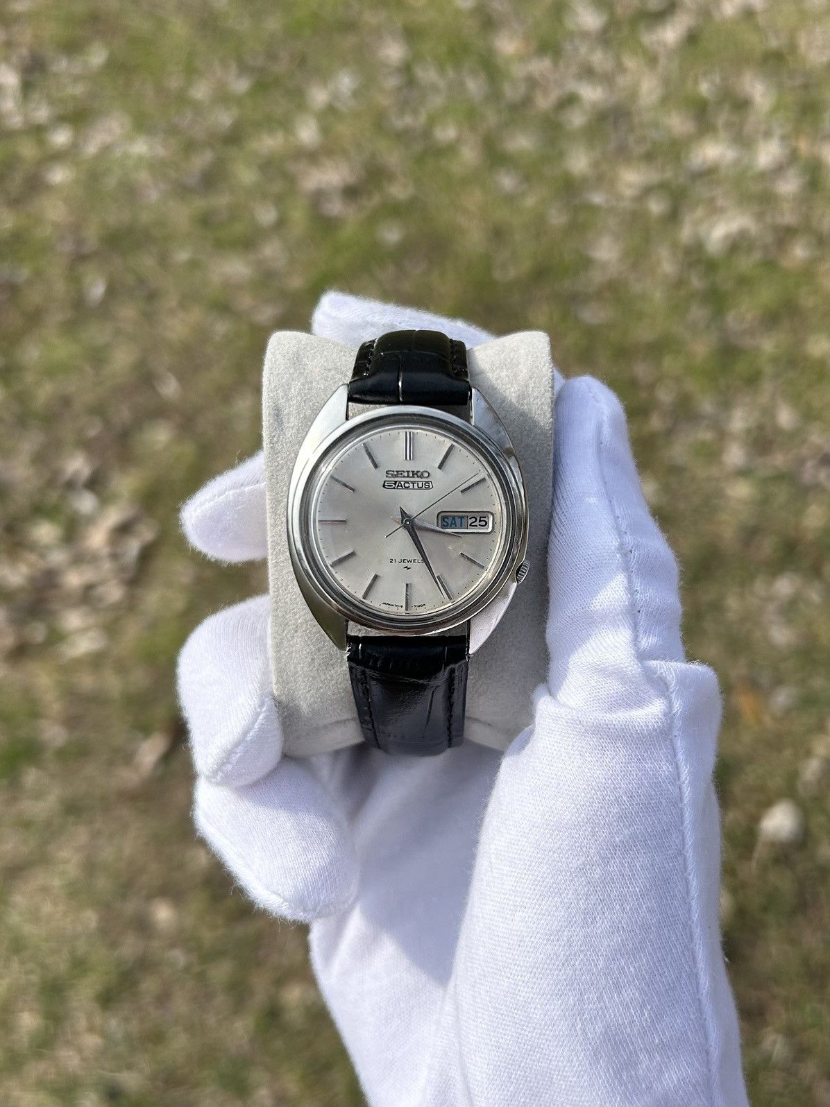 Vintage Seiko Actus Ss Automatic Watch Collectible 1970S in Silver, Men's